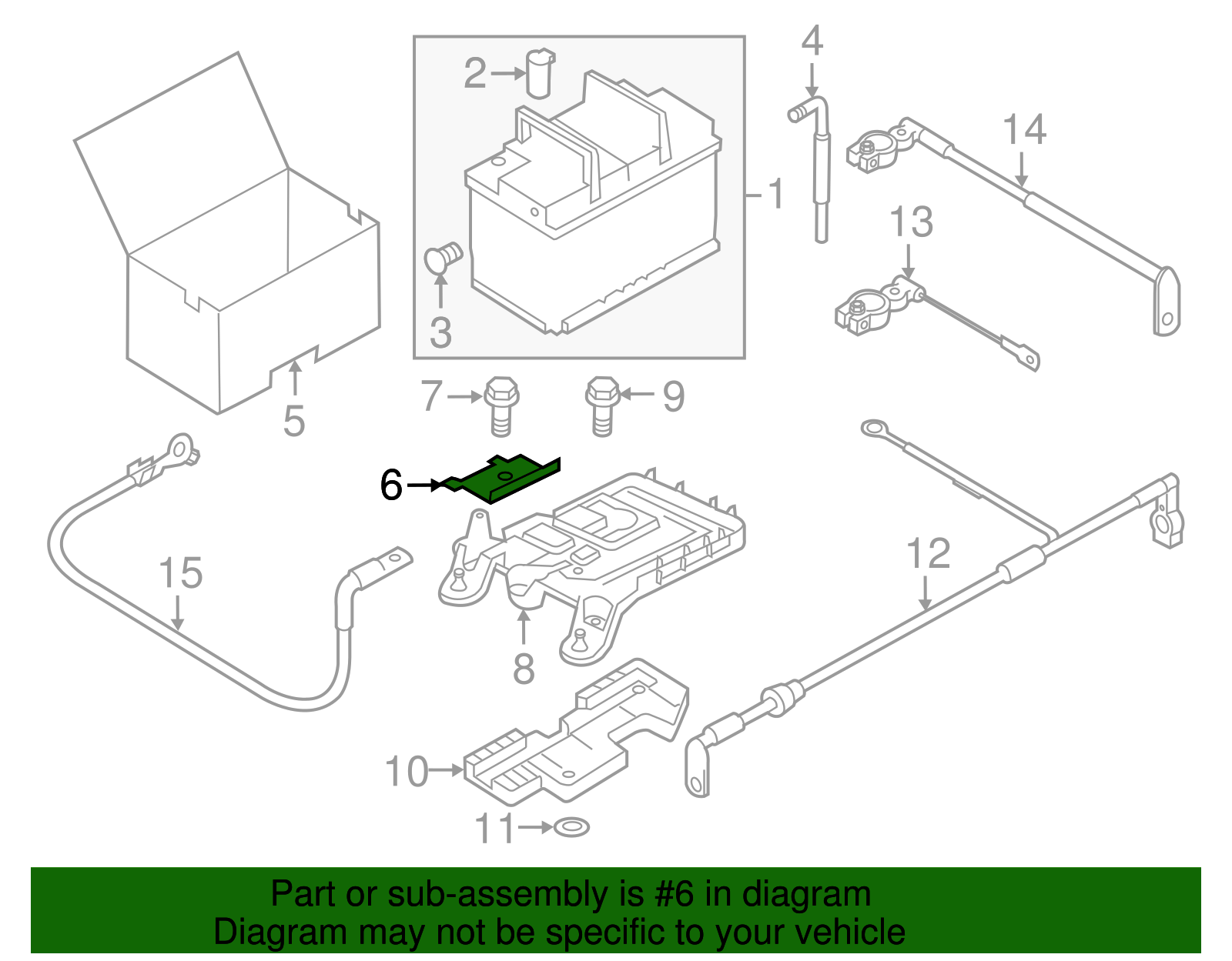 Battery Tray Clamp - Volkswagen (1J0-803-219)