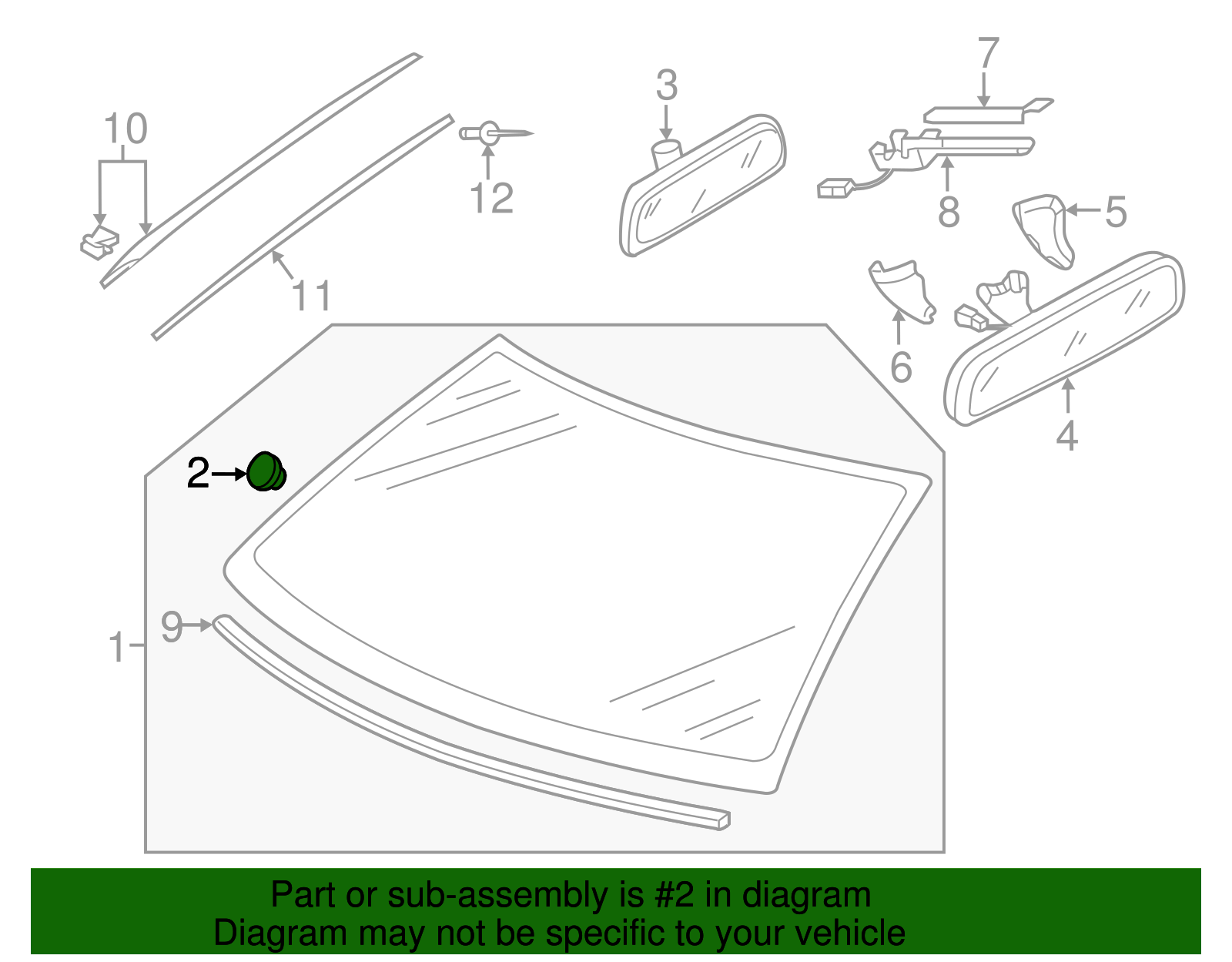 Mirror Support - Volkswagen (6N0-845-543)
