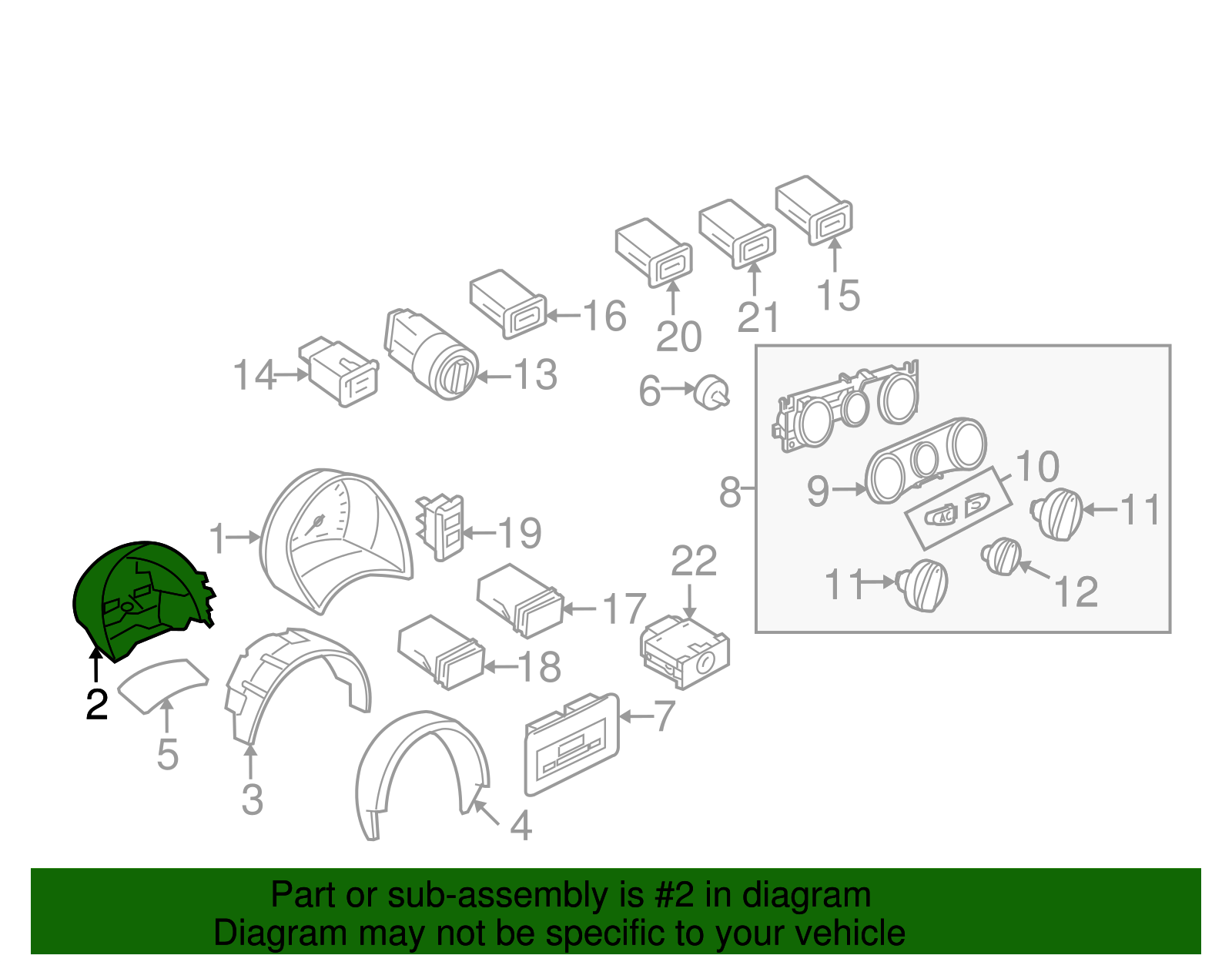Inst Cluster Bracket - Volkswagen (1C1-857-303-G-62J)