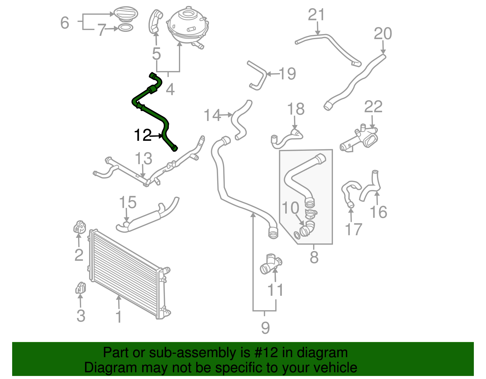 Overflow Hose - Volkswagen (1C0-121-109-B)