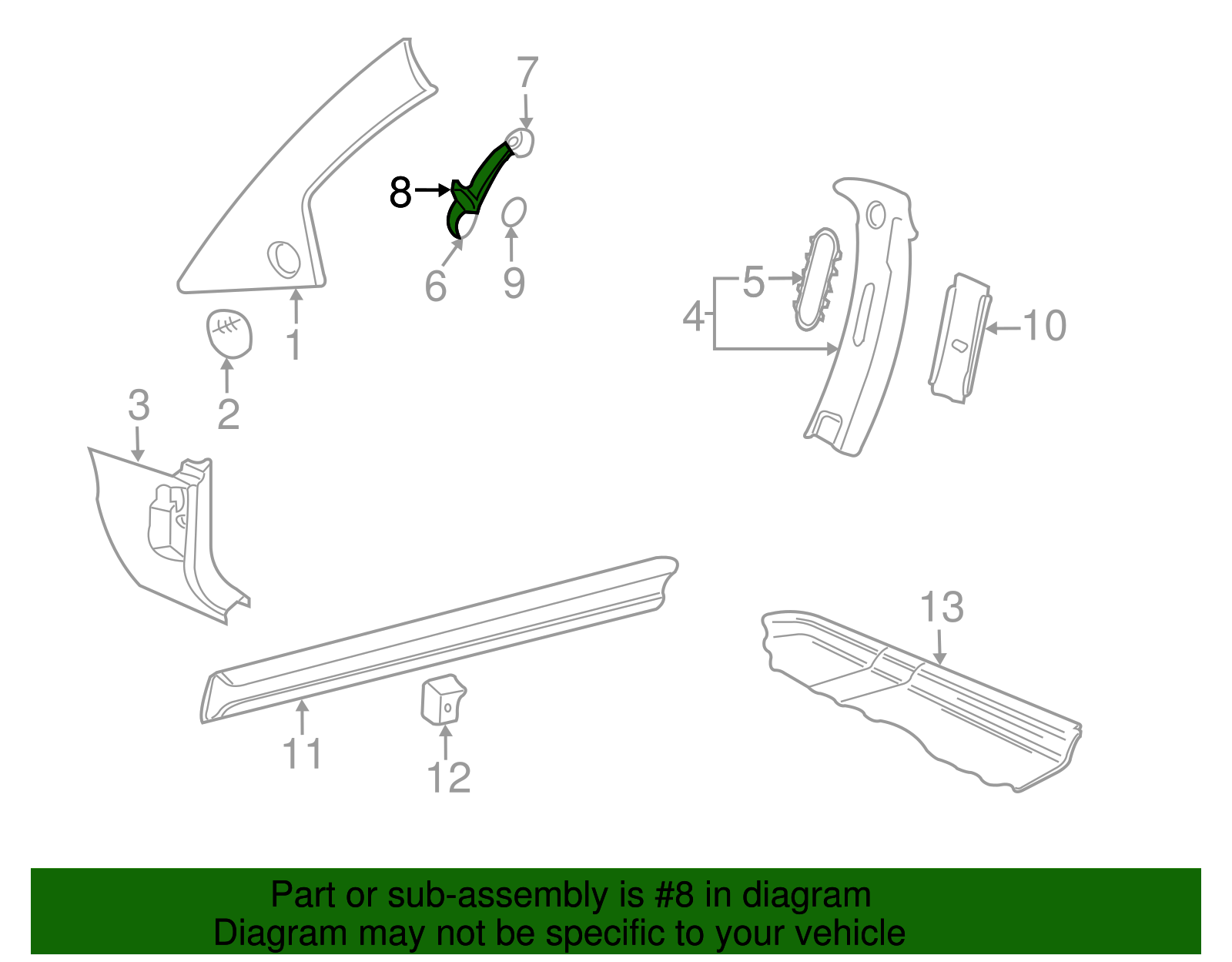 Strap Cover - Volkswagen (1C0-857-958-B-3PT)