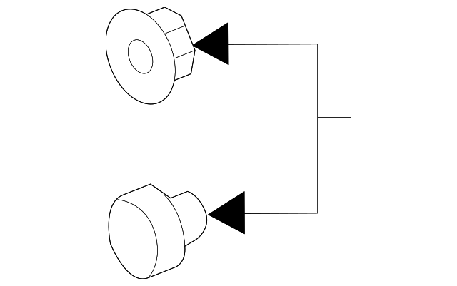 Seat Belt Assembly Button - Volkswagen (443-857-847-B-4PK)