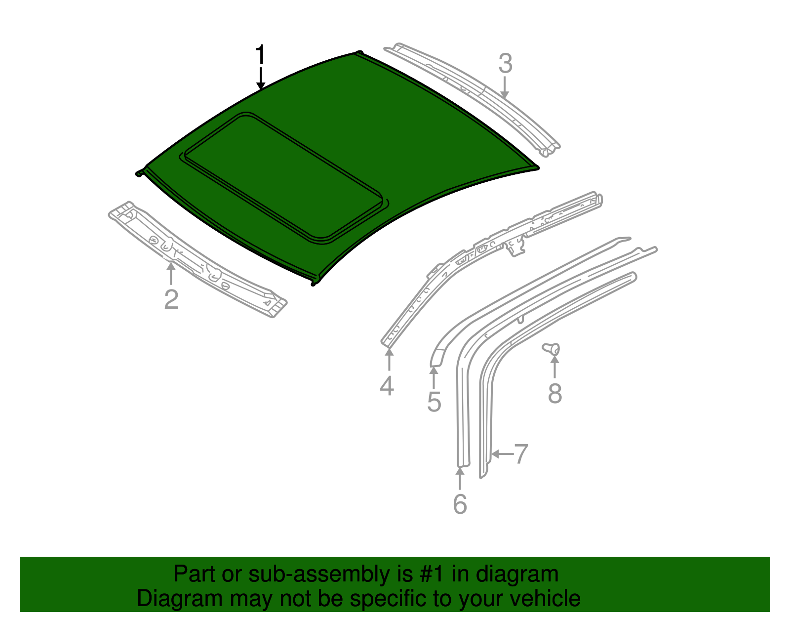 Roof Panel - Volkswagen (3B9-817-101-H)