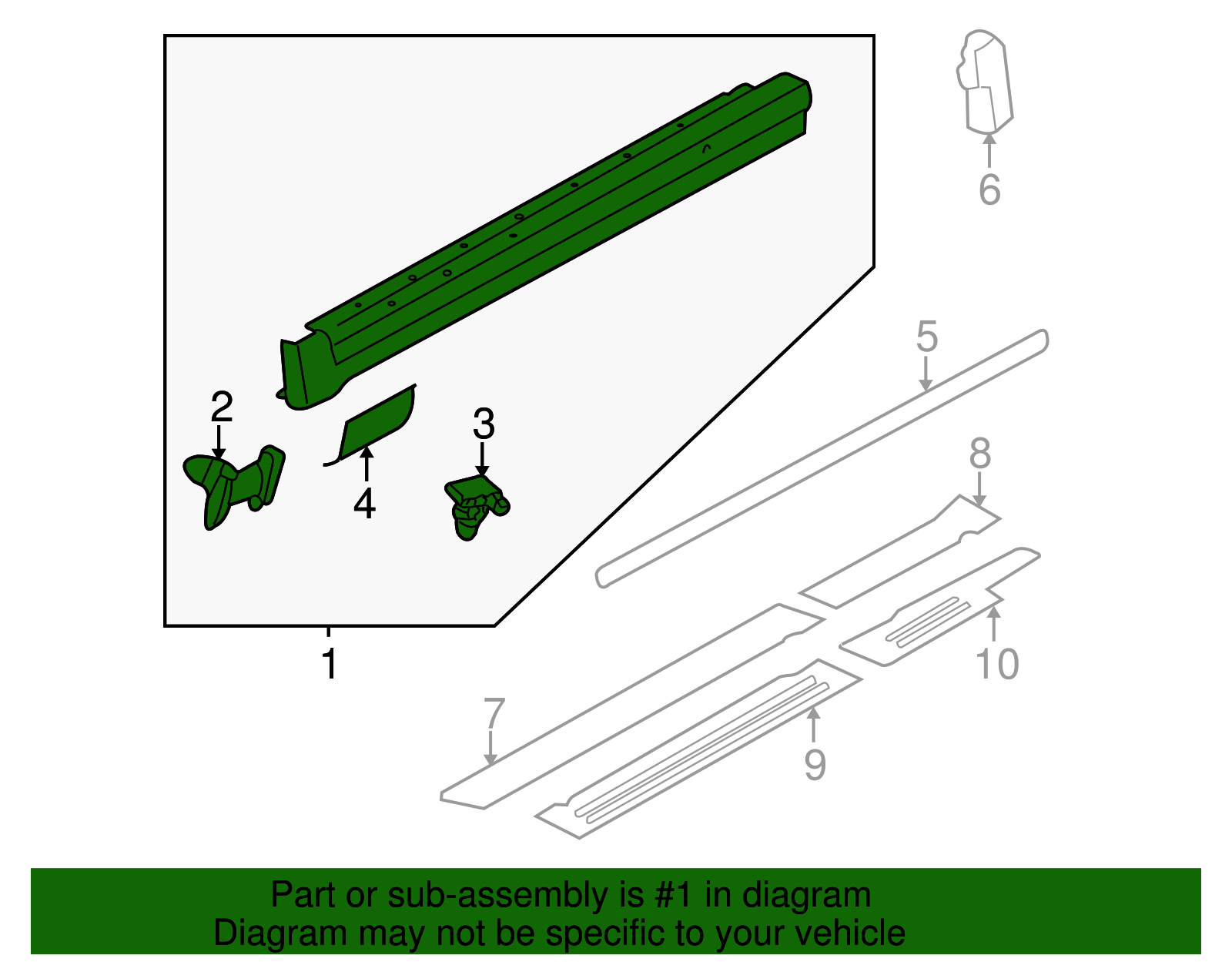 Rocker Molding - Volkswagen (3B0-853-855-D-B41)