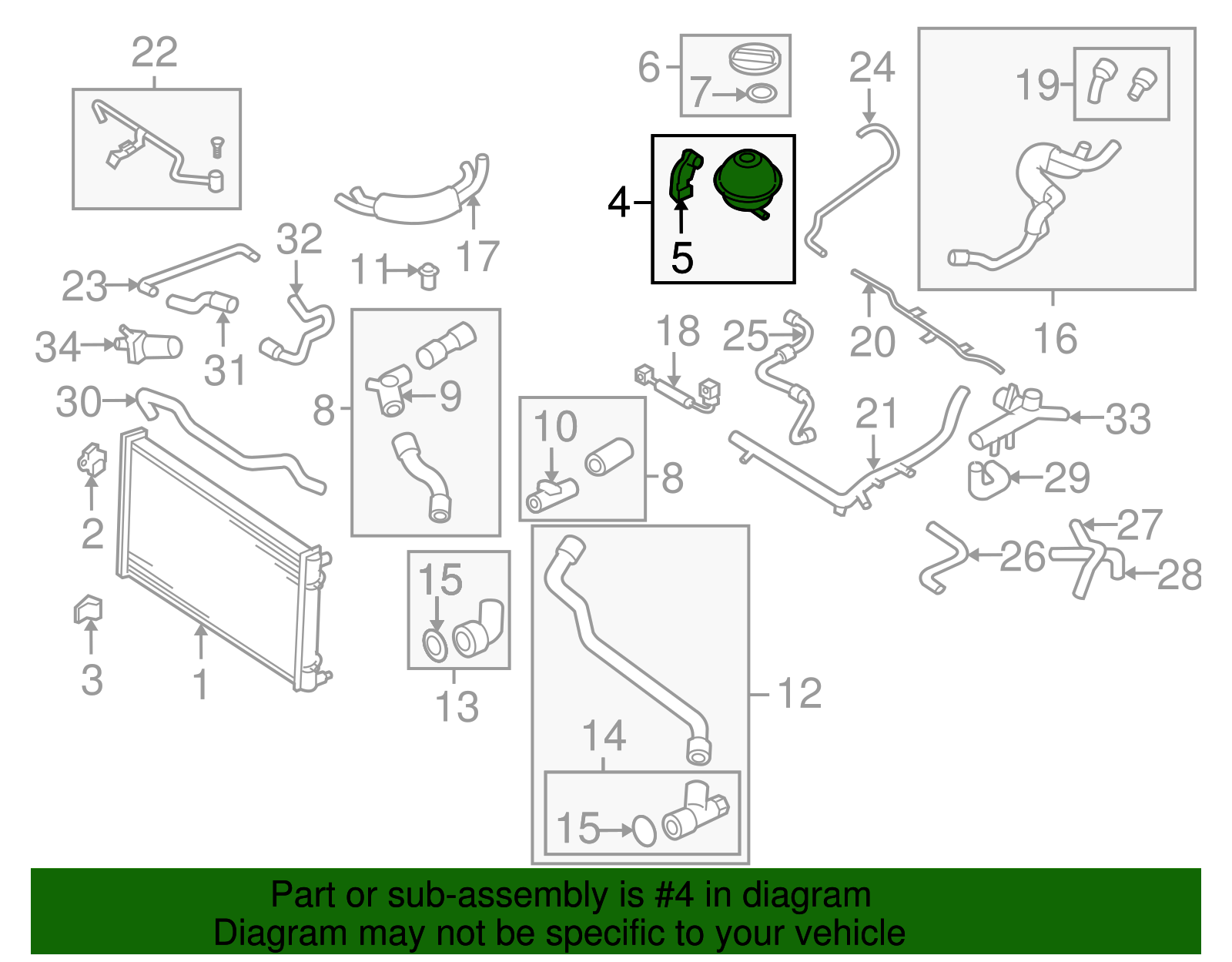 Engine Coolant Reservoir - Volkswagen (1J0-121-407-F)
