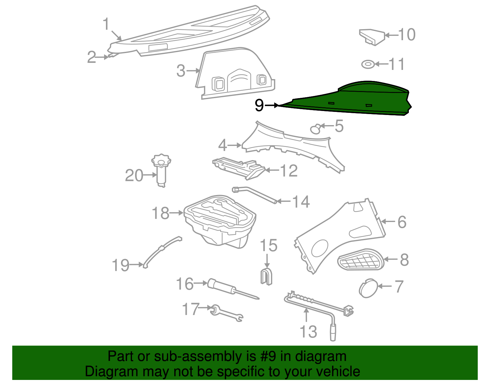 Floor Cover - Volkswagen (1C0-863-463-P-1BS)