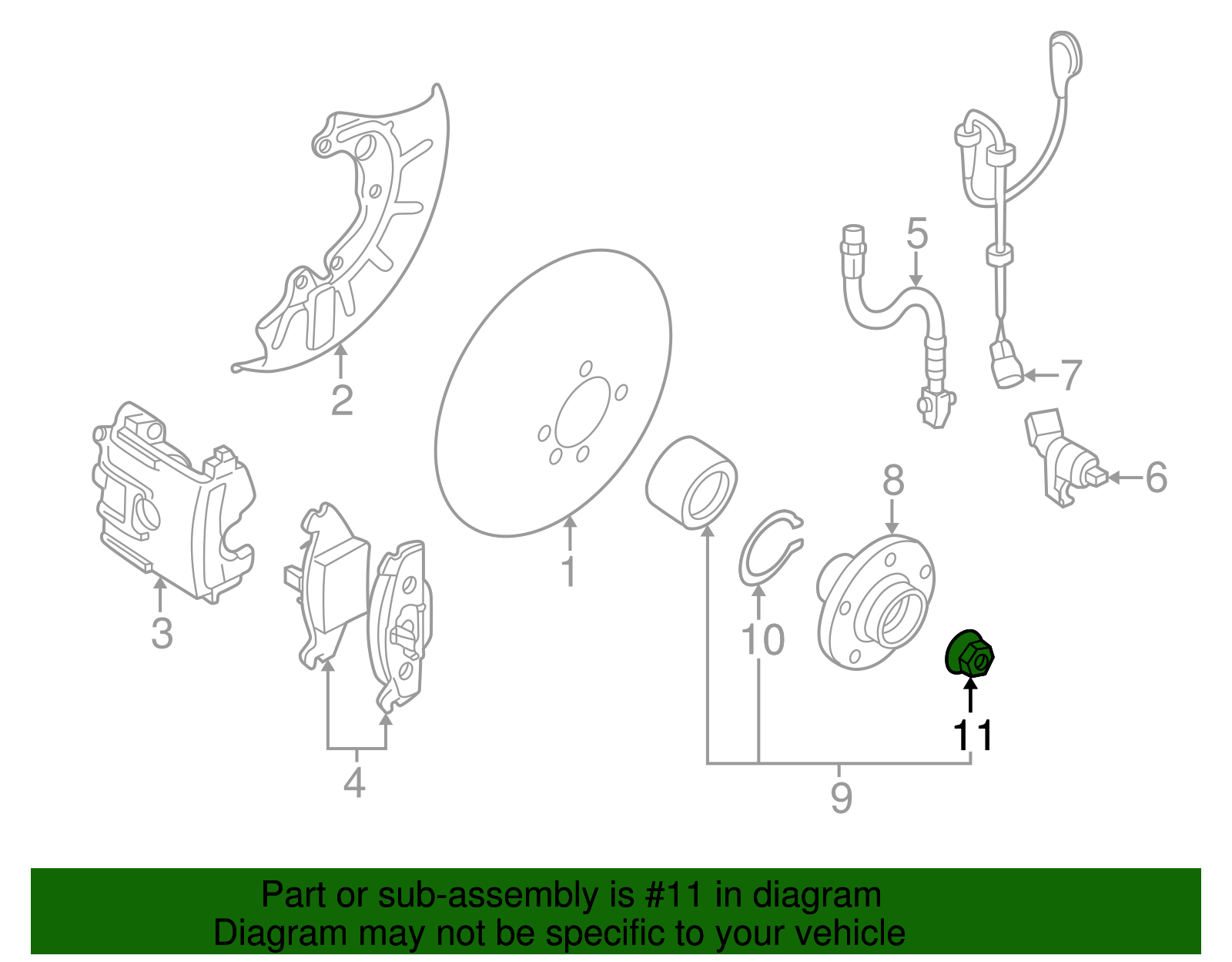 Bearing Assembly Lock Nut - Volkswagen (N-905-876-02)