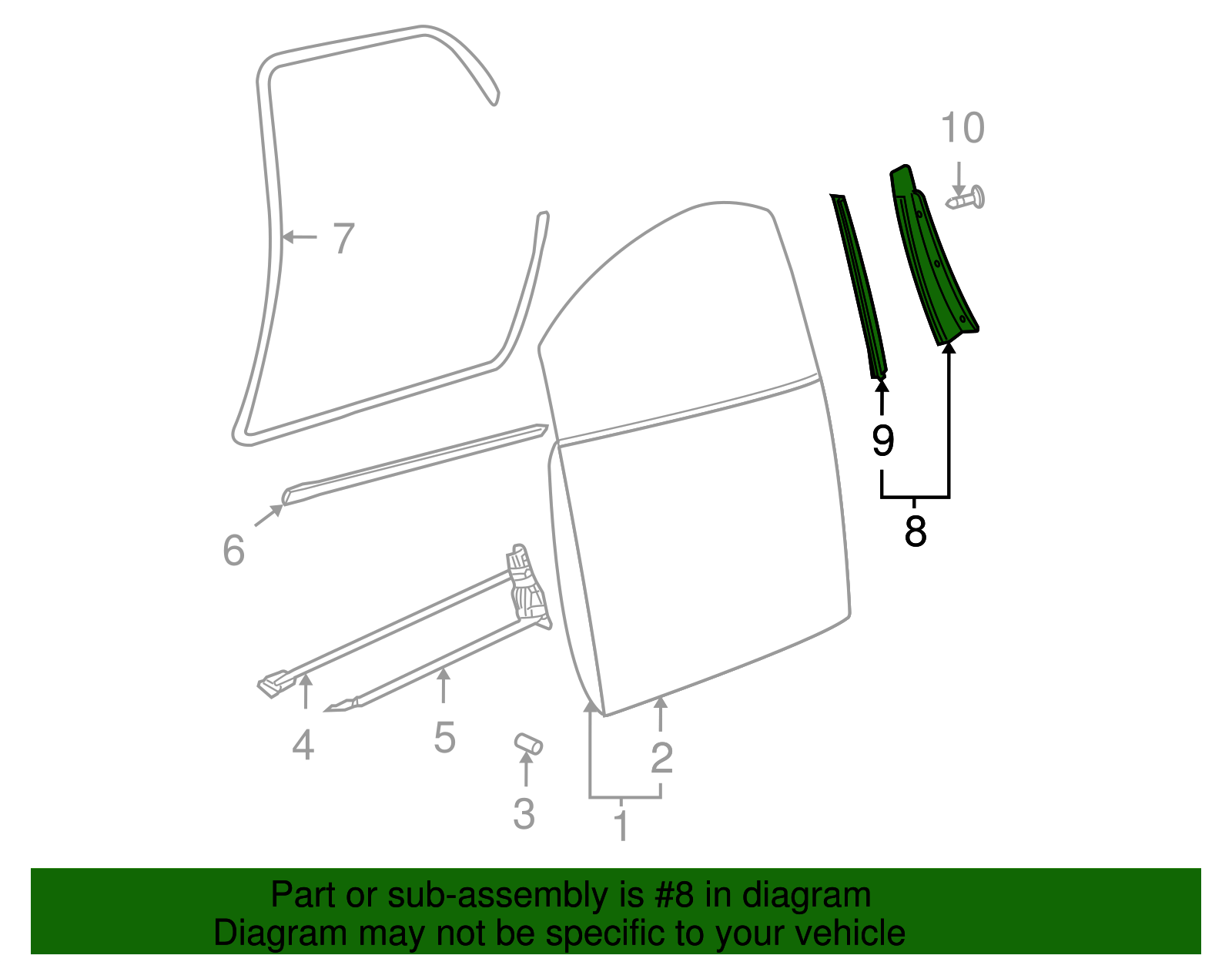 Door Applique - Volkswagen (1C0-837-890-F-041)