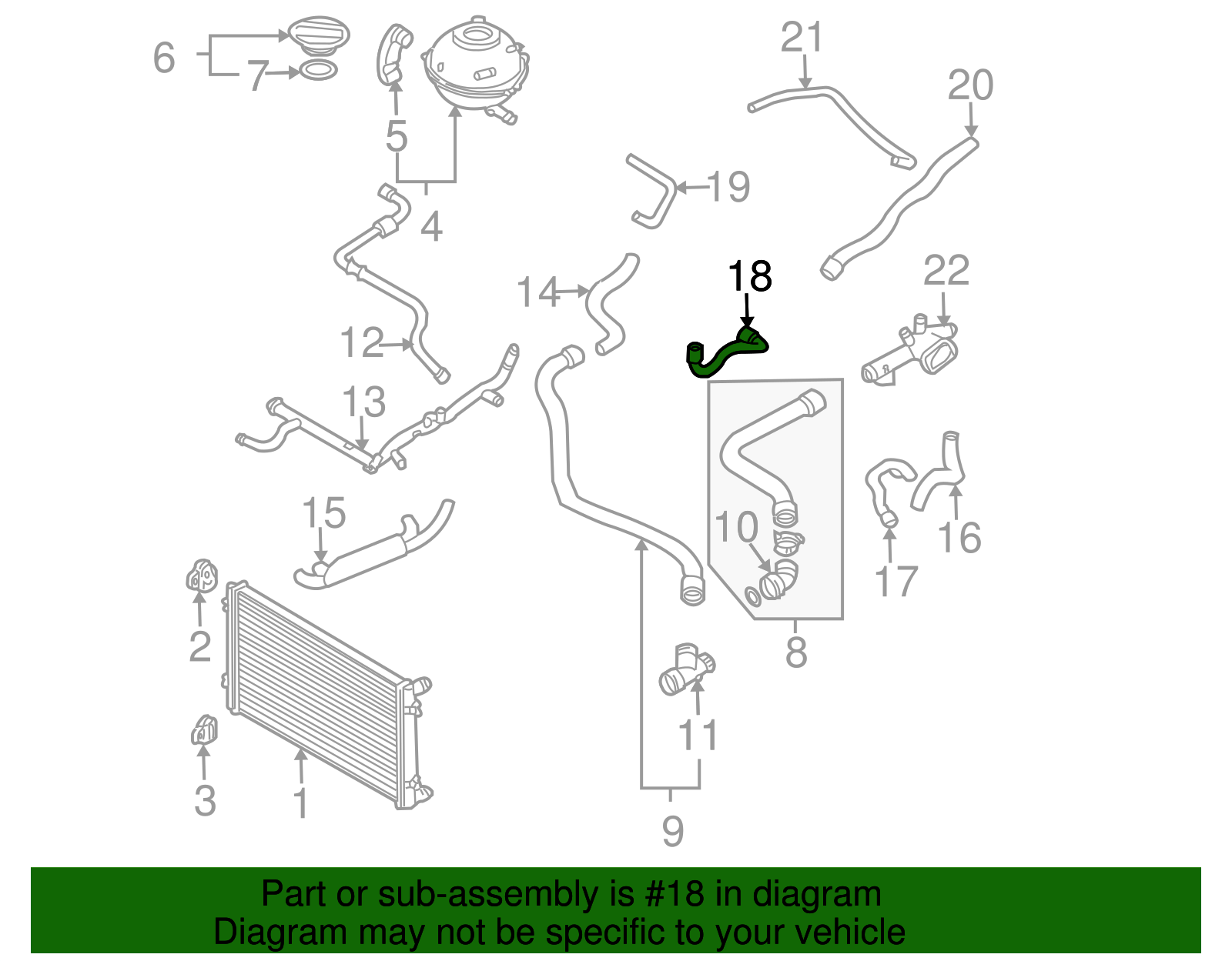 Hose - Volkswagen (1C0-121-096-E)