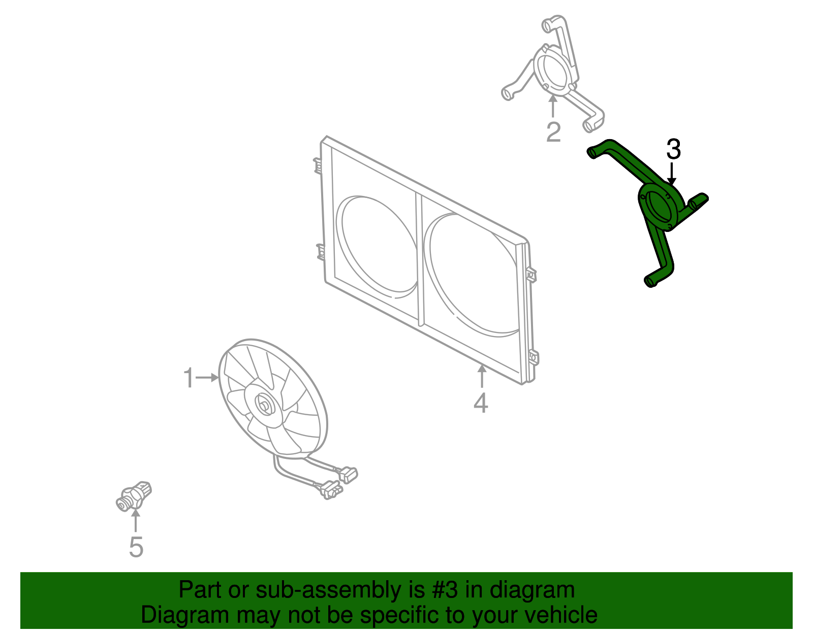 Fan Assembly Bracket - Volkswagen (1C0-121-206-A)