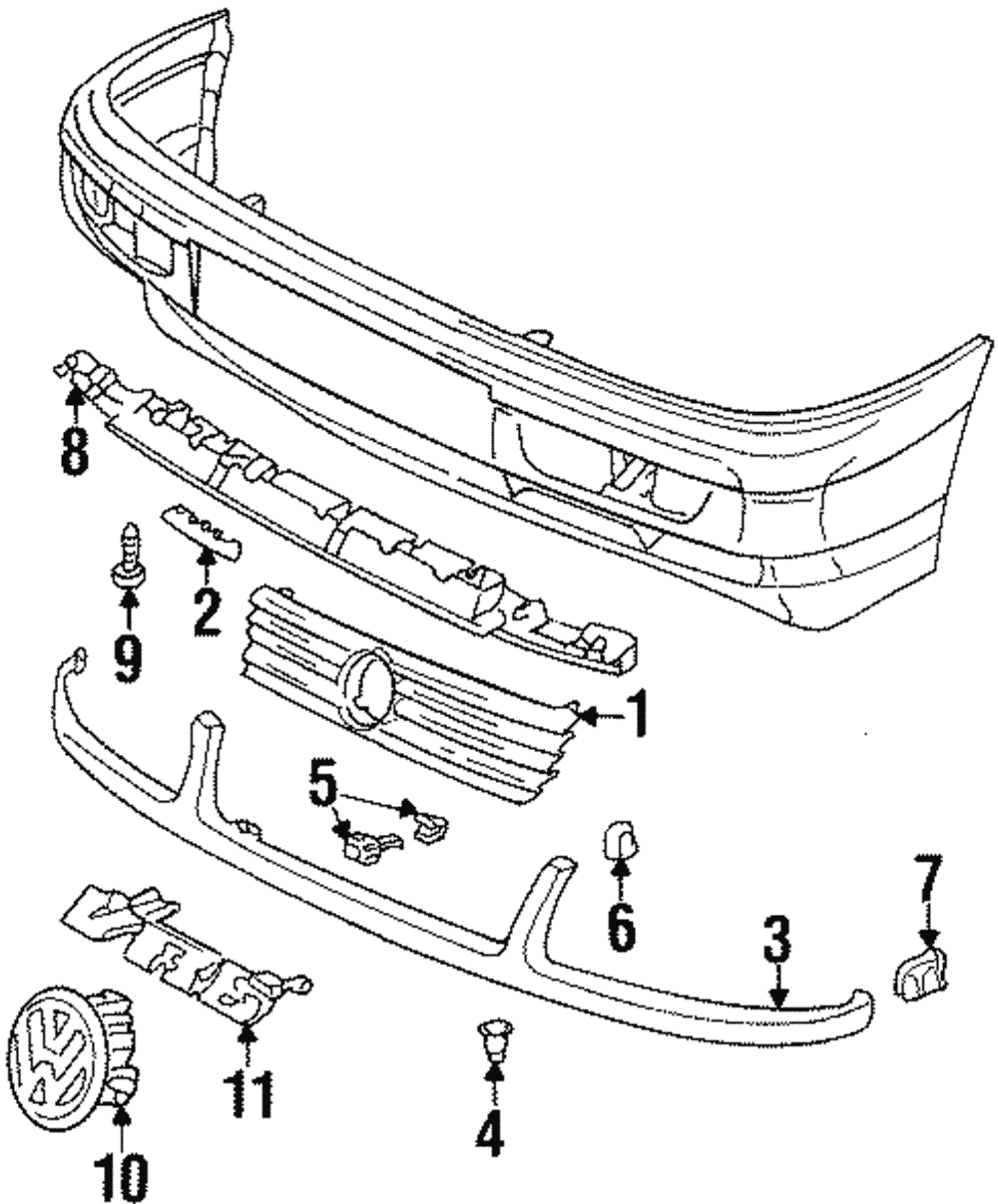 Rocker Molding Grommet - Volkswagen (3A0-853-586)