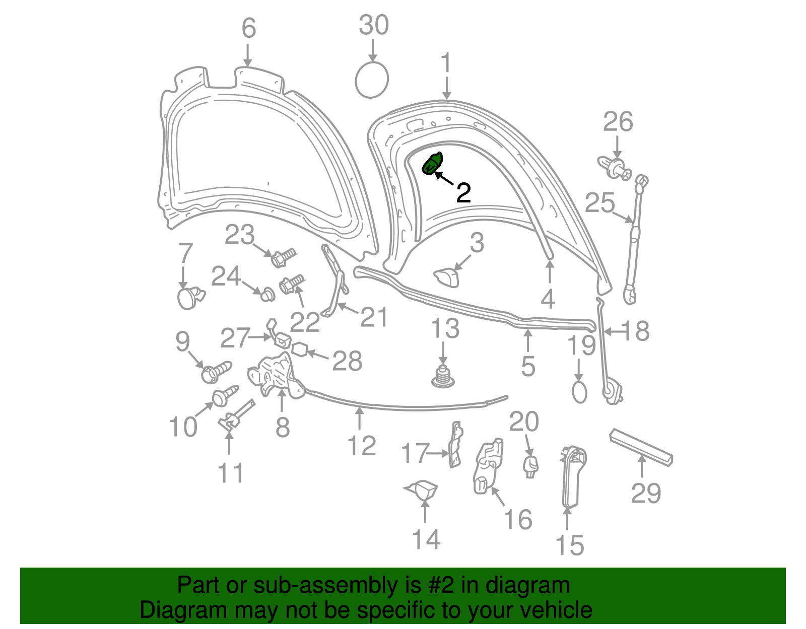 Hood Bumper - Volkswagen (357-827-500-A)