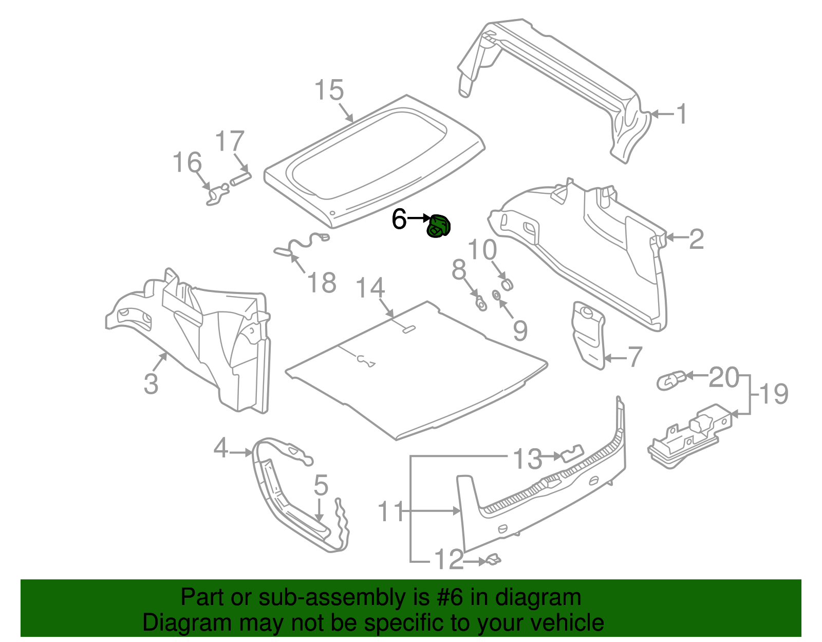 Tie Down - Volkswagen (1J0-864-203-C-UH8)