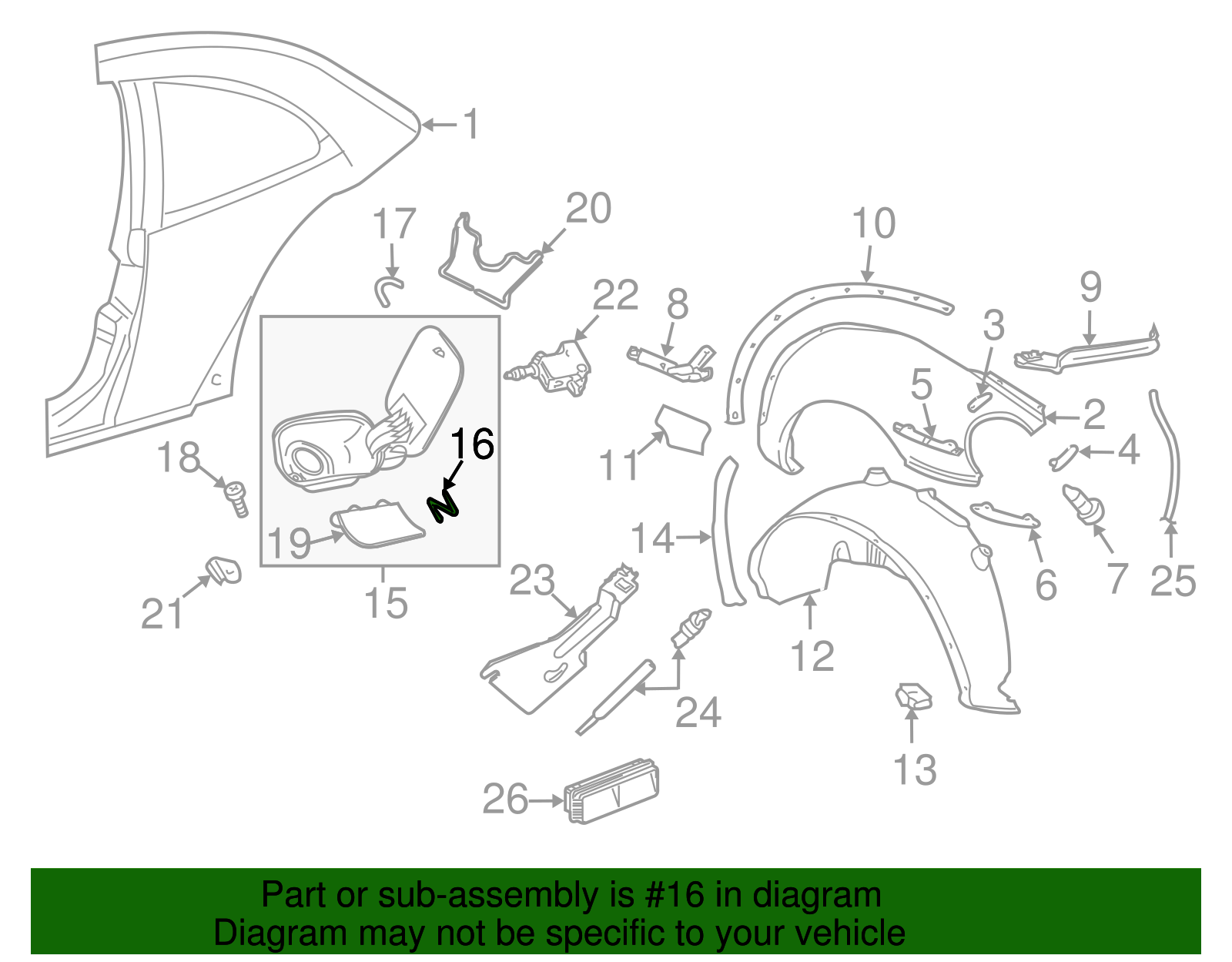 Fuel Door Spring - Volkswagen (1C0-809-932)
