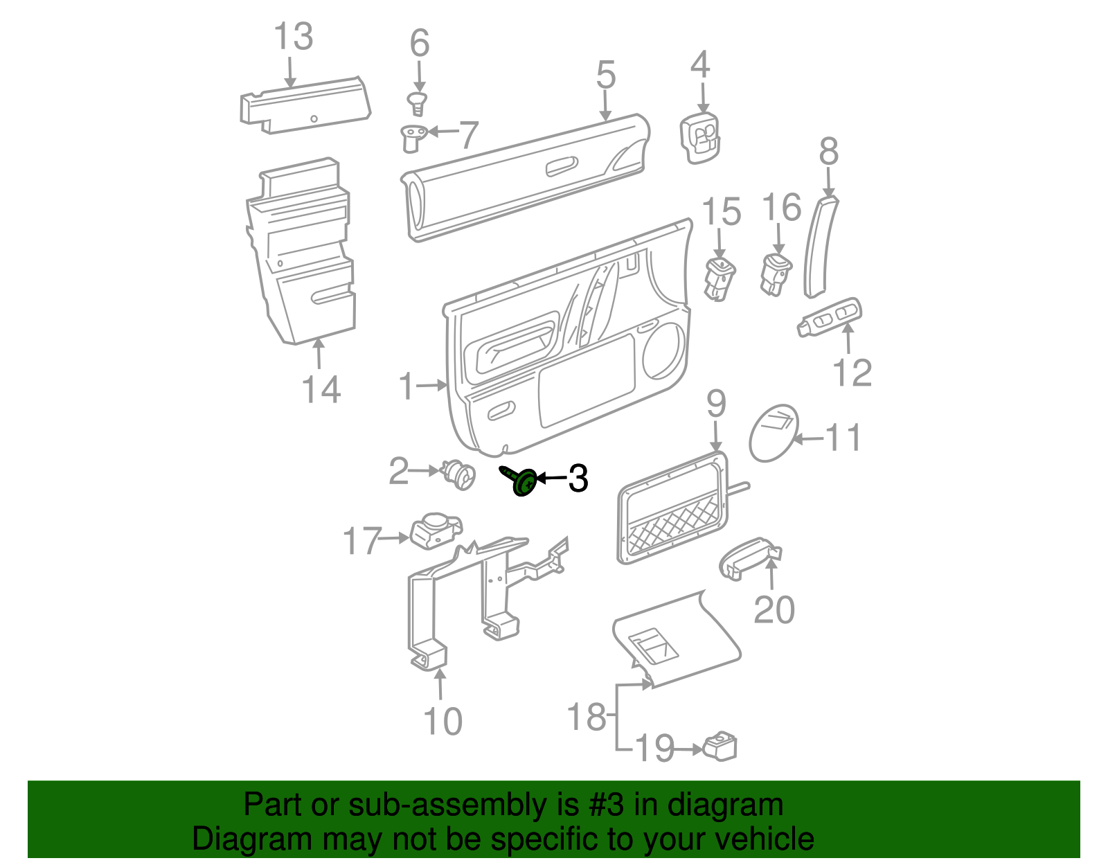 Door Trim Panel Screw - Volkswagen (N-013-966-26)