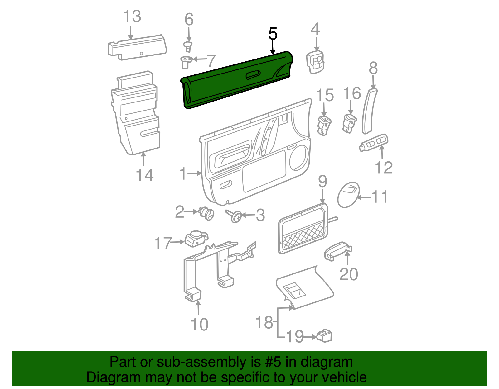 Upper Trim Panel - Volkswagen (1C0-868-084-GRU)