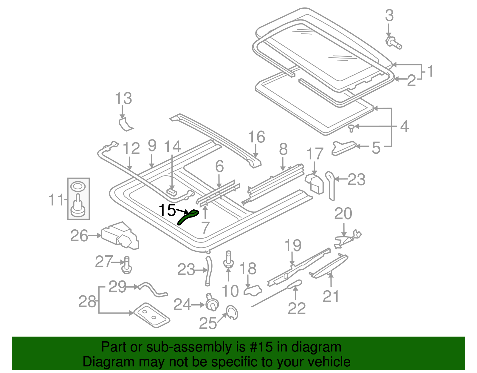 Deflector Spring - Volkswagen (8D5-877-975-A)