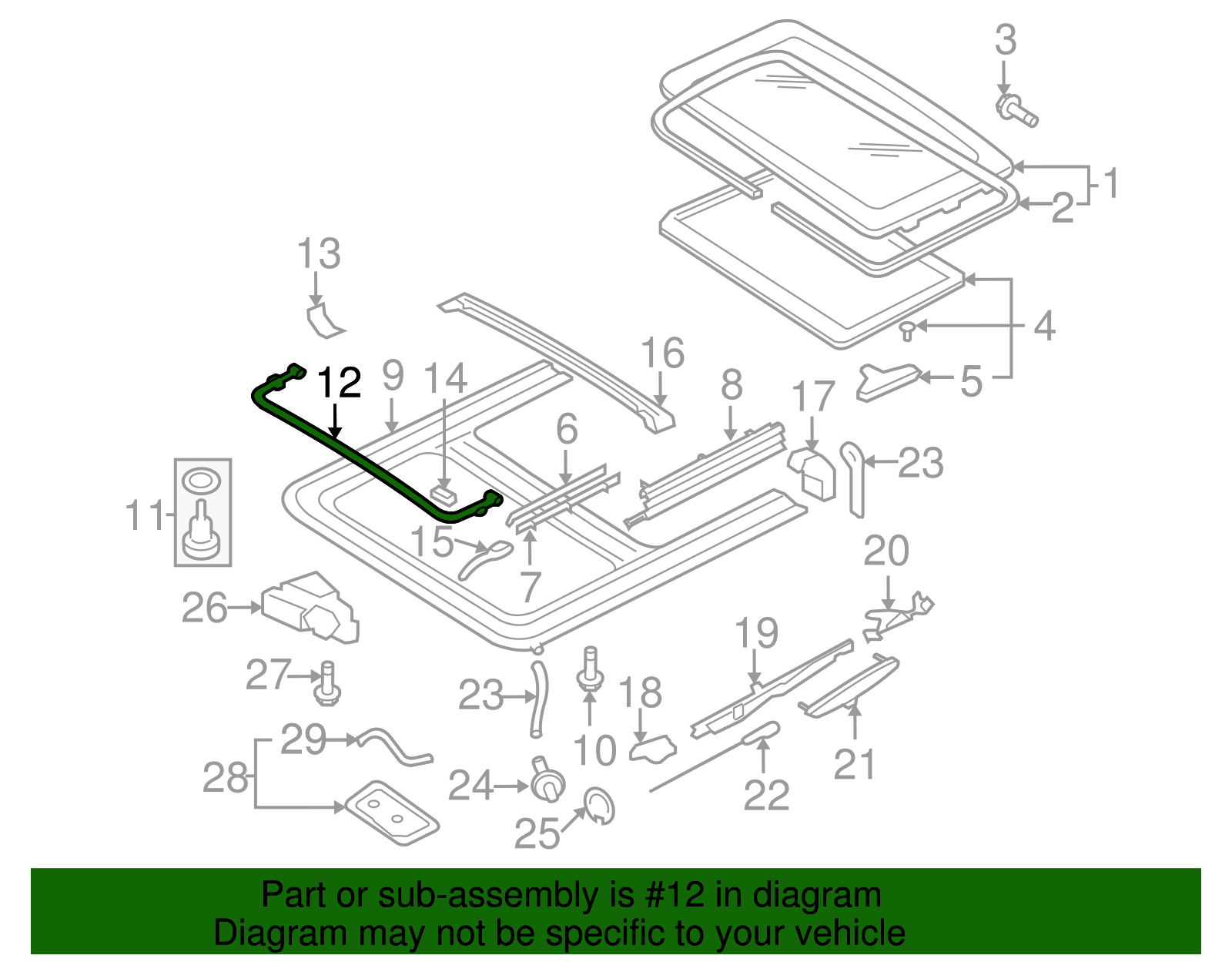 Sunroof Deflector - Volkswagen (1C0-877-655)