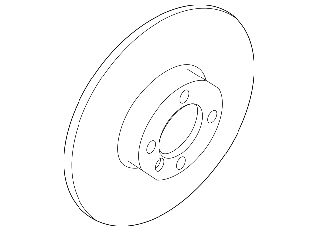 Disc Brake Rotor Front - Volkswagen (1J0-615-301-M)