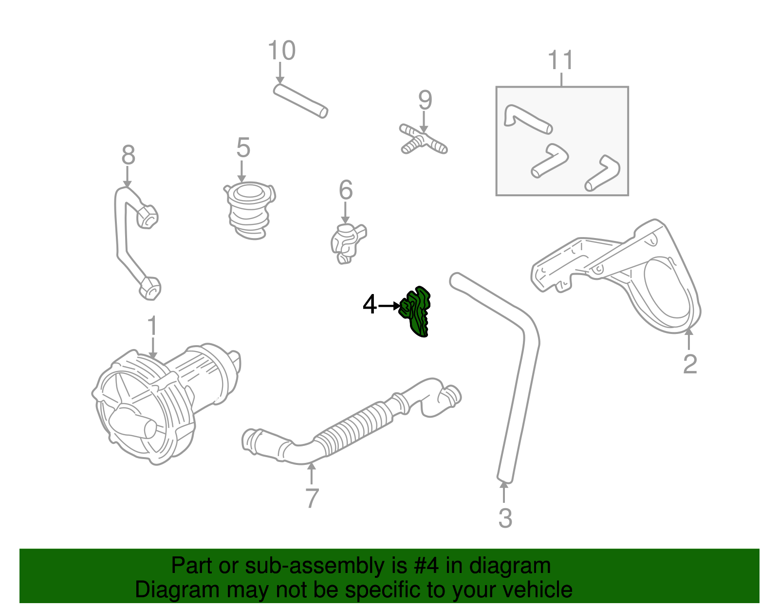 Connector Hose Retainer - Volkswagen (037-133-687-BA)