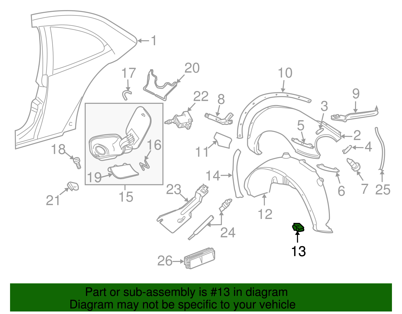 Fender Liner U-Nut - Volkswagen (N-015-439-1)