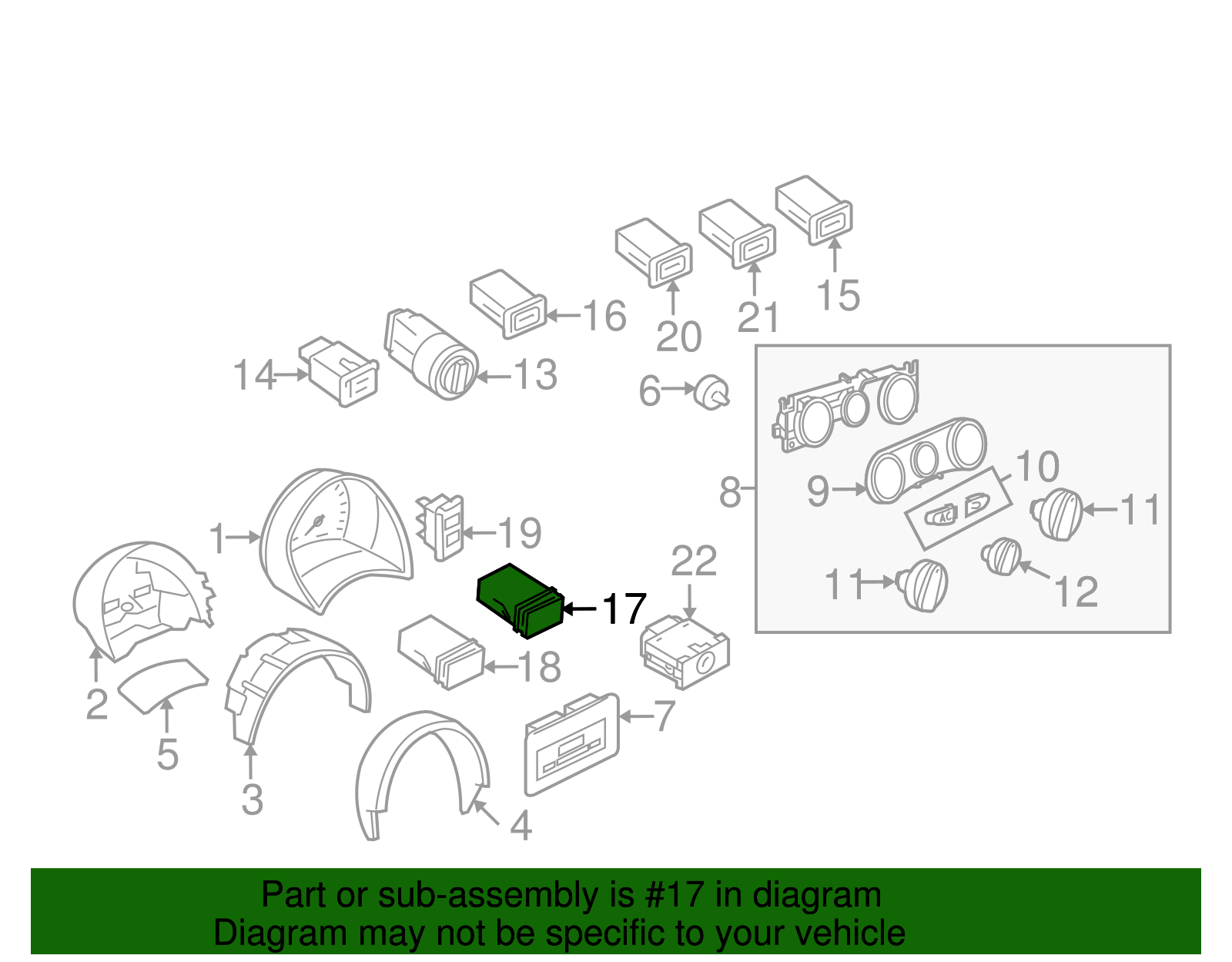 Tract Control Switch - Volkswagen (1C0-927-133-20H)