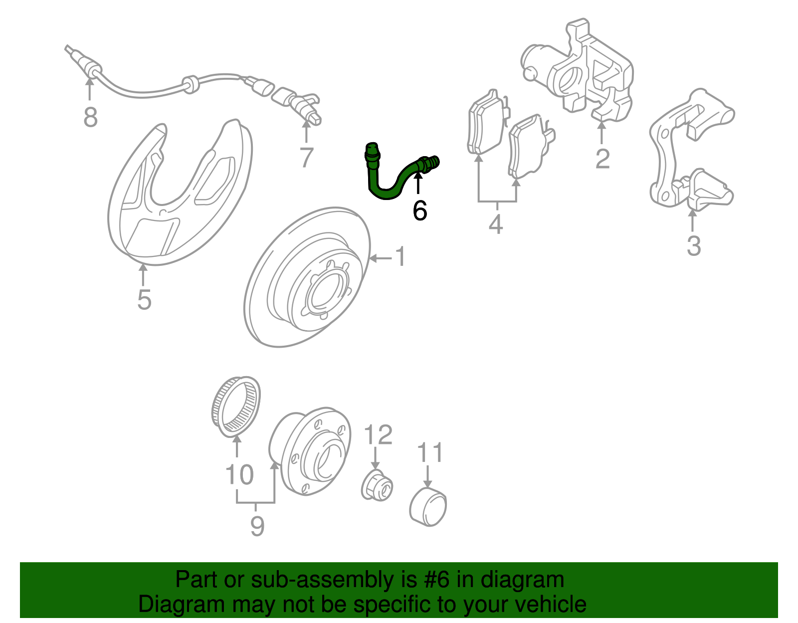 Brake Hose - Volkswagen (6Q0-611-775-B)
