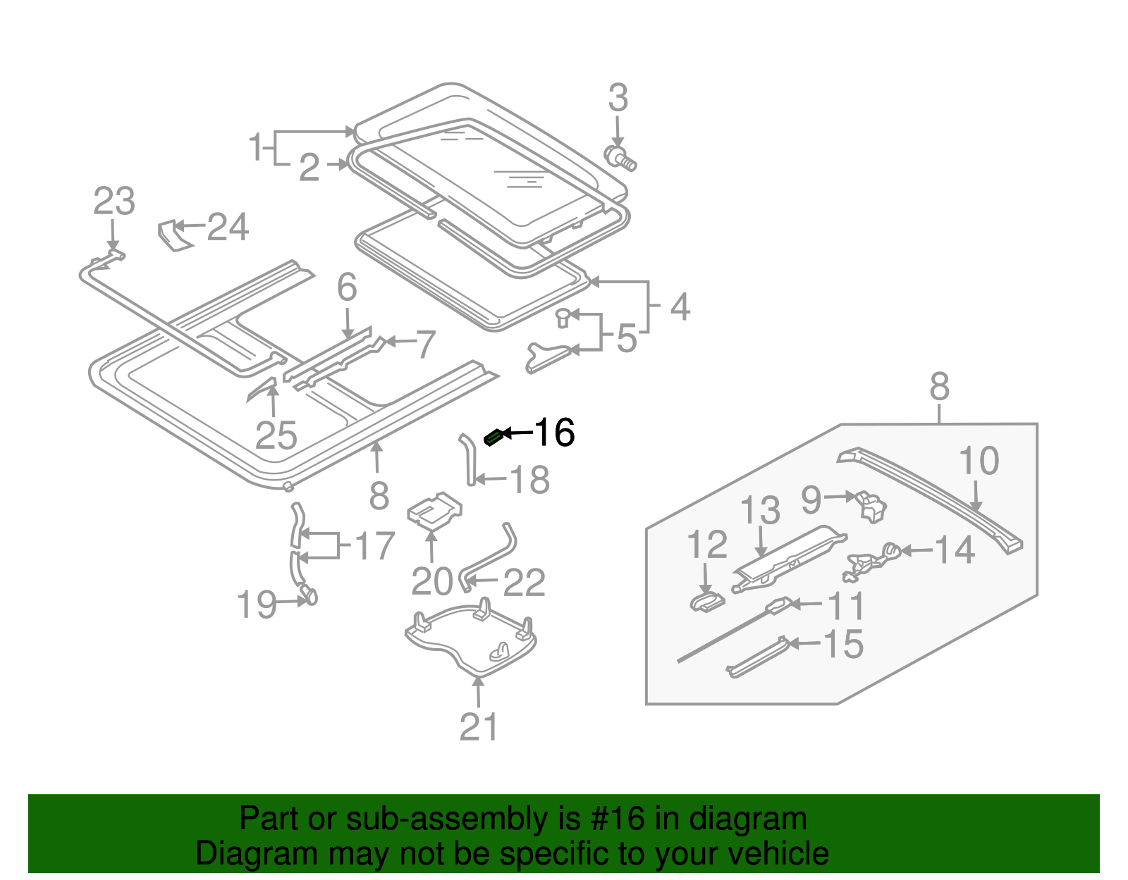 Air Deflector Stop - Volkswagen (8D5-898-652)