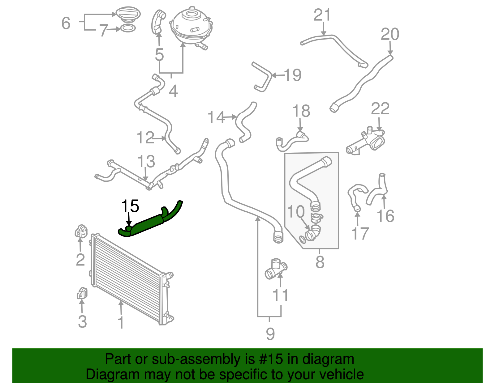 Hose - Volkswagen (1C0-121-086-L)