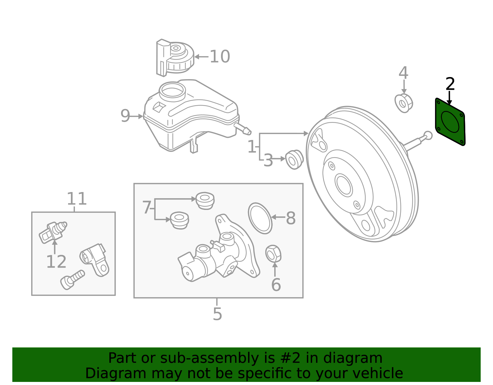 Booster Assembly Gasket - Volkswagen (6Q0-612-161)