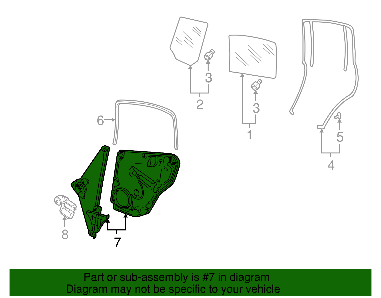 Window Regulator - Volkswagen (3B5-839-461-A)