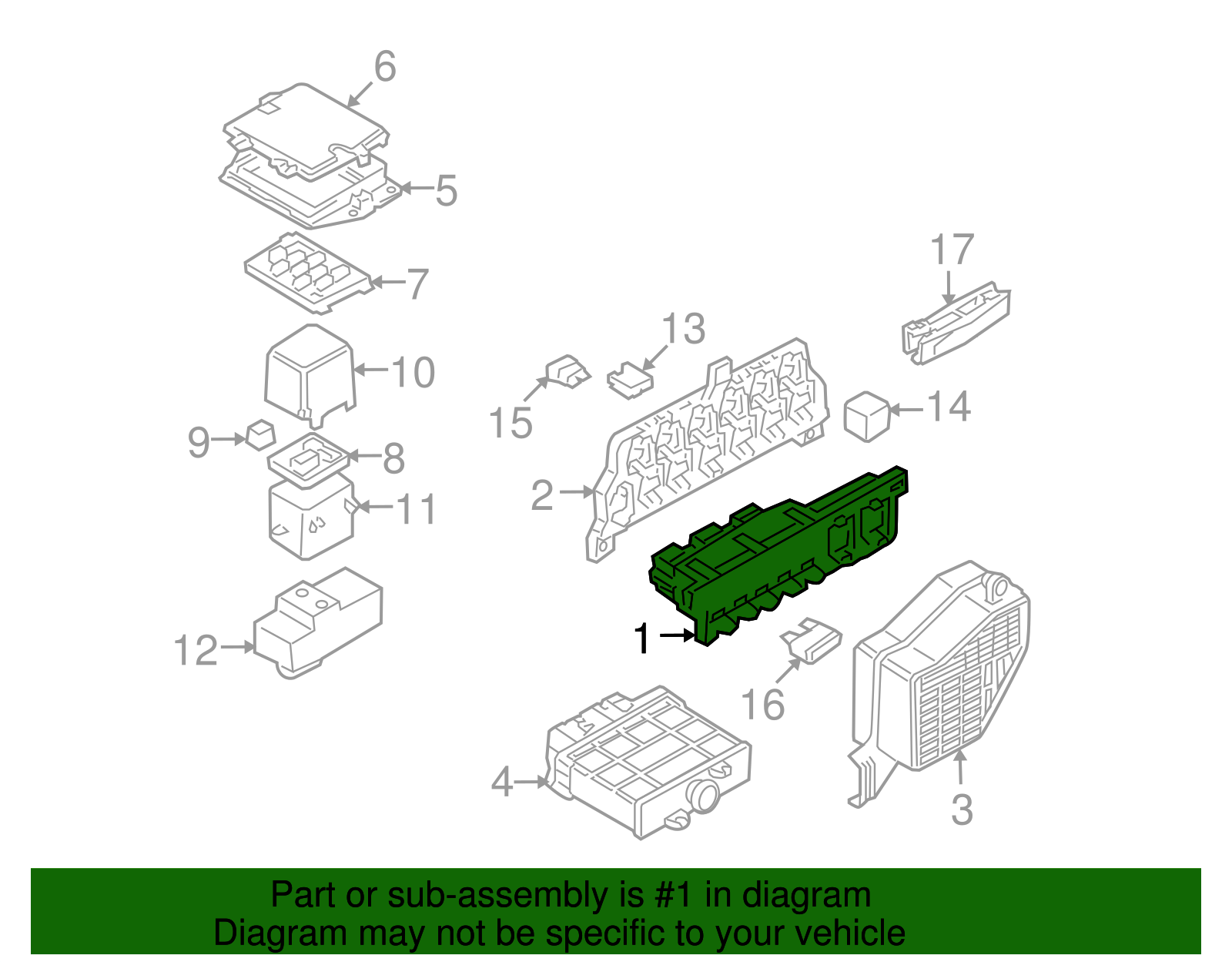 Relay & Fuse Plt - Volkswagen (8L0-941-822)
