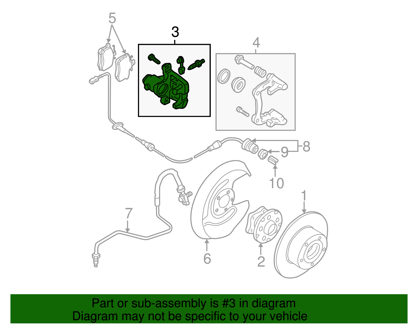 Caliper - Volkswagen (8E0-615-423)