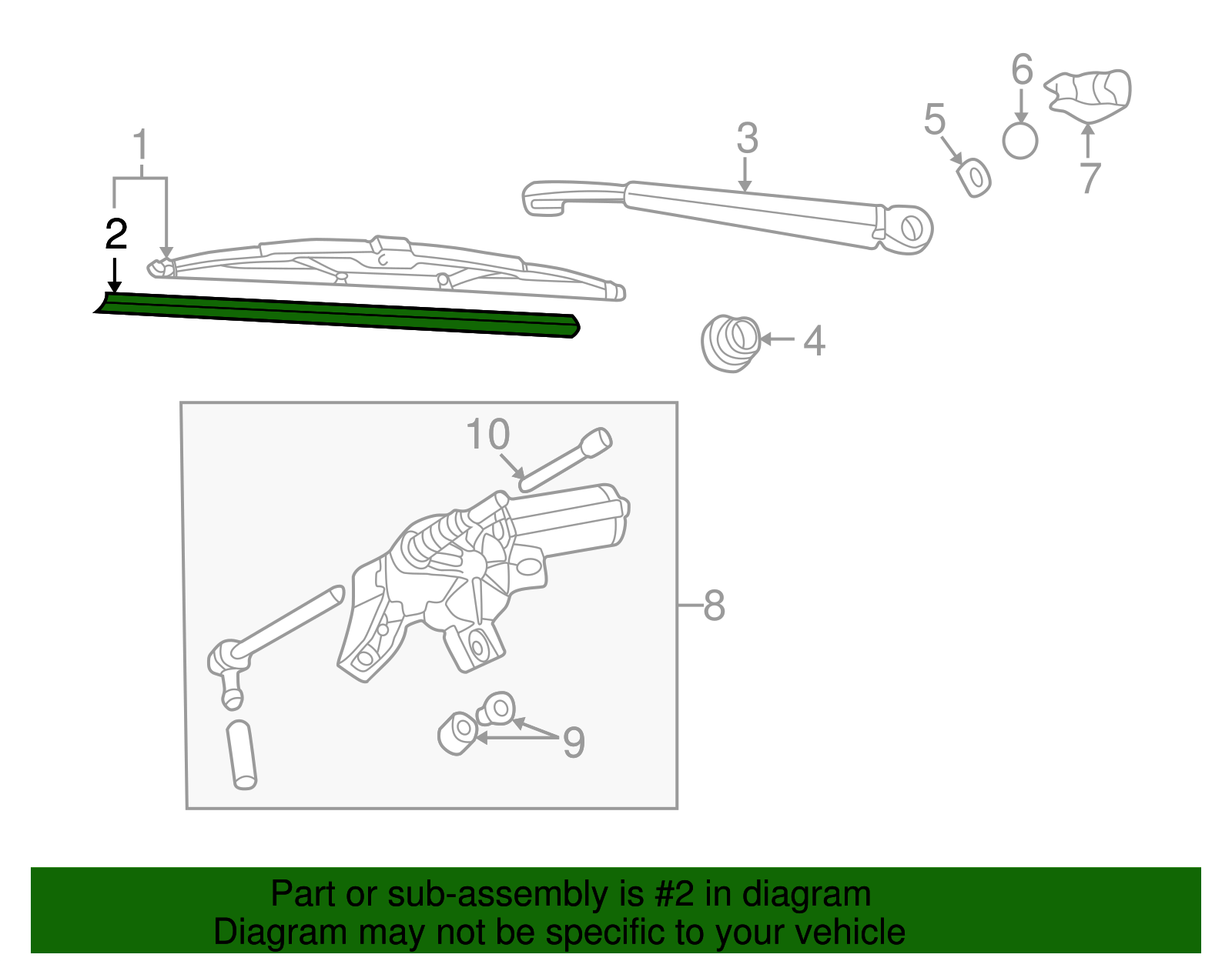 Windshield Wiper Blade Refill - Volkswagen (1J0-955-429-A)