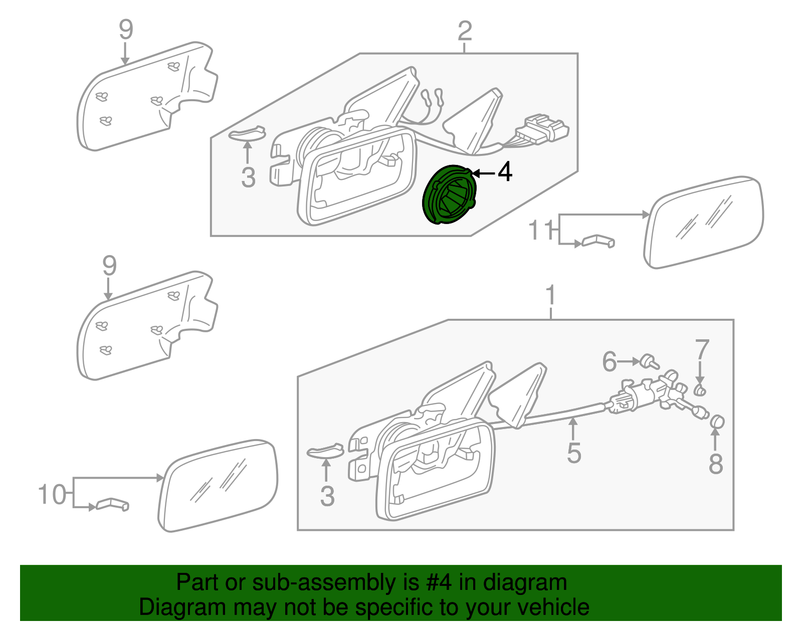 Mirror Motor - Volkswagen (4A0-959-577)