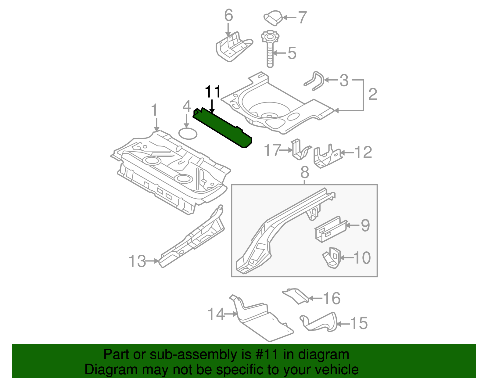 Cross-Member - Volkswagen (1J0-803-531-E)