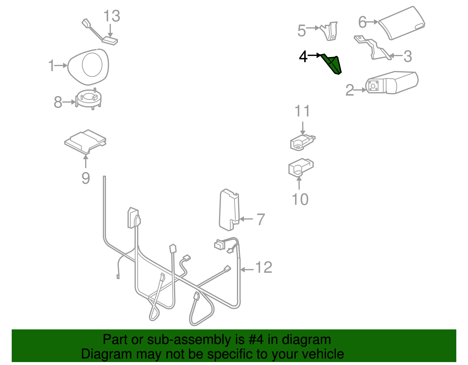 Passenger Air Bag Side Bracket - Volkswagen (1C1-880-229-F)