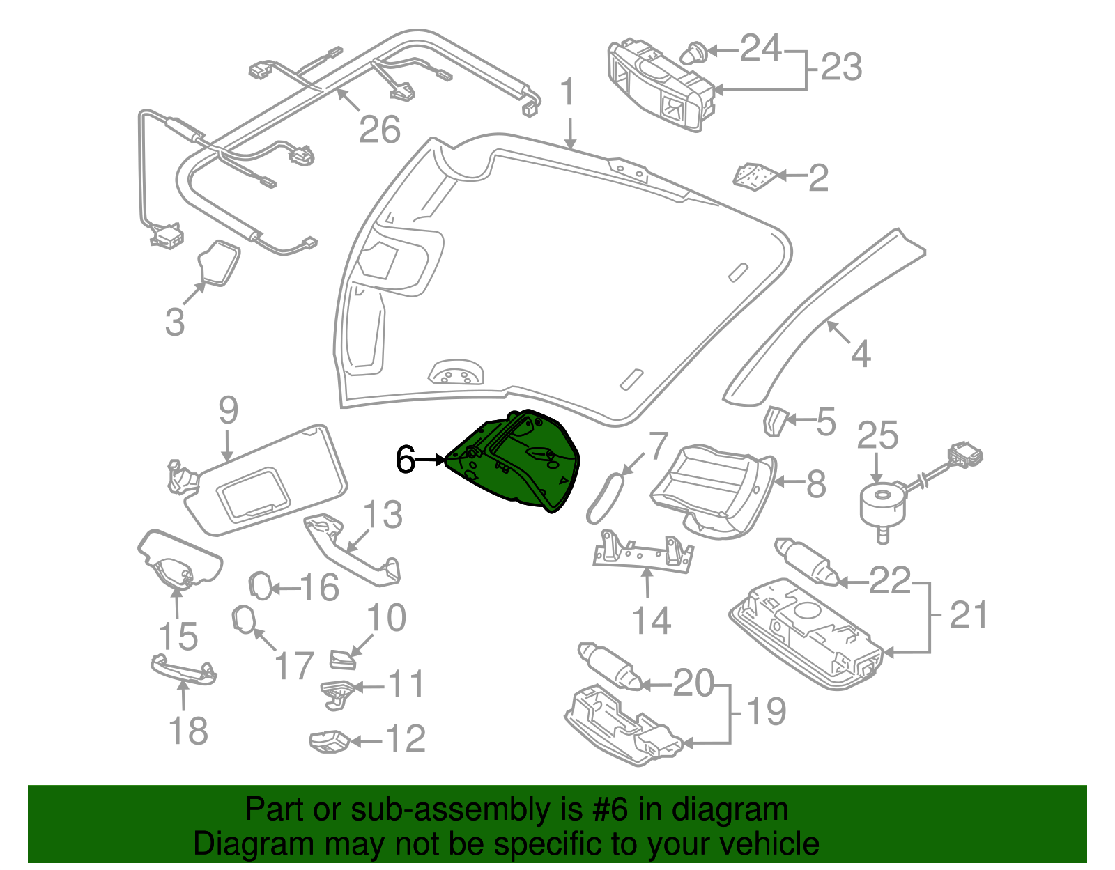 Overhead Console - Volkswagen (1C0-868-839-C-Y20)