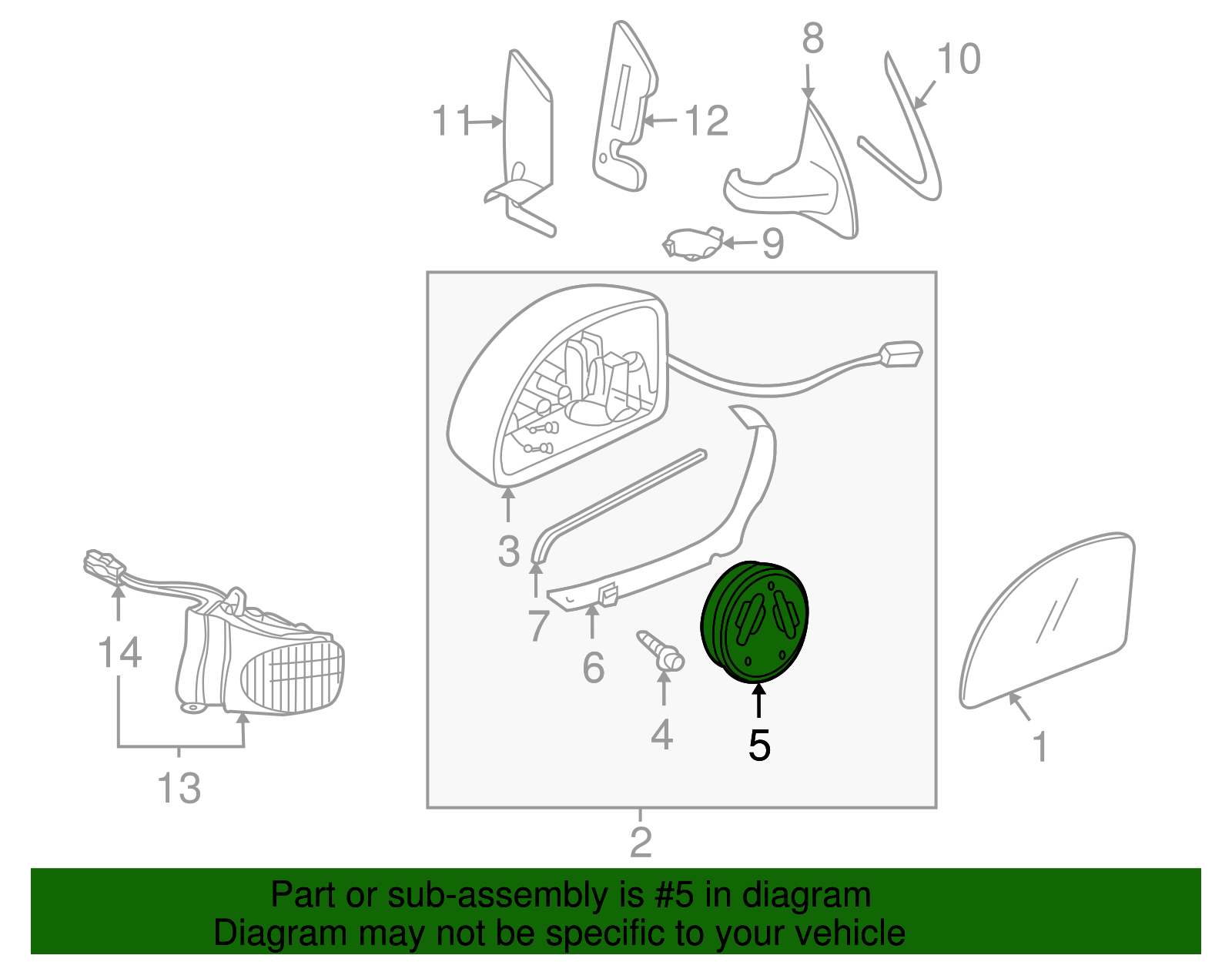 Mirror Motor - Volkswagen (1C0-959-577)