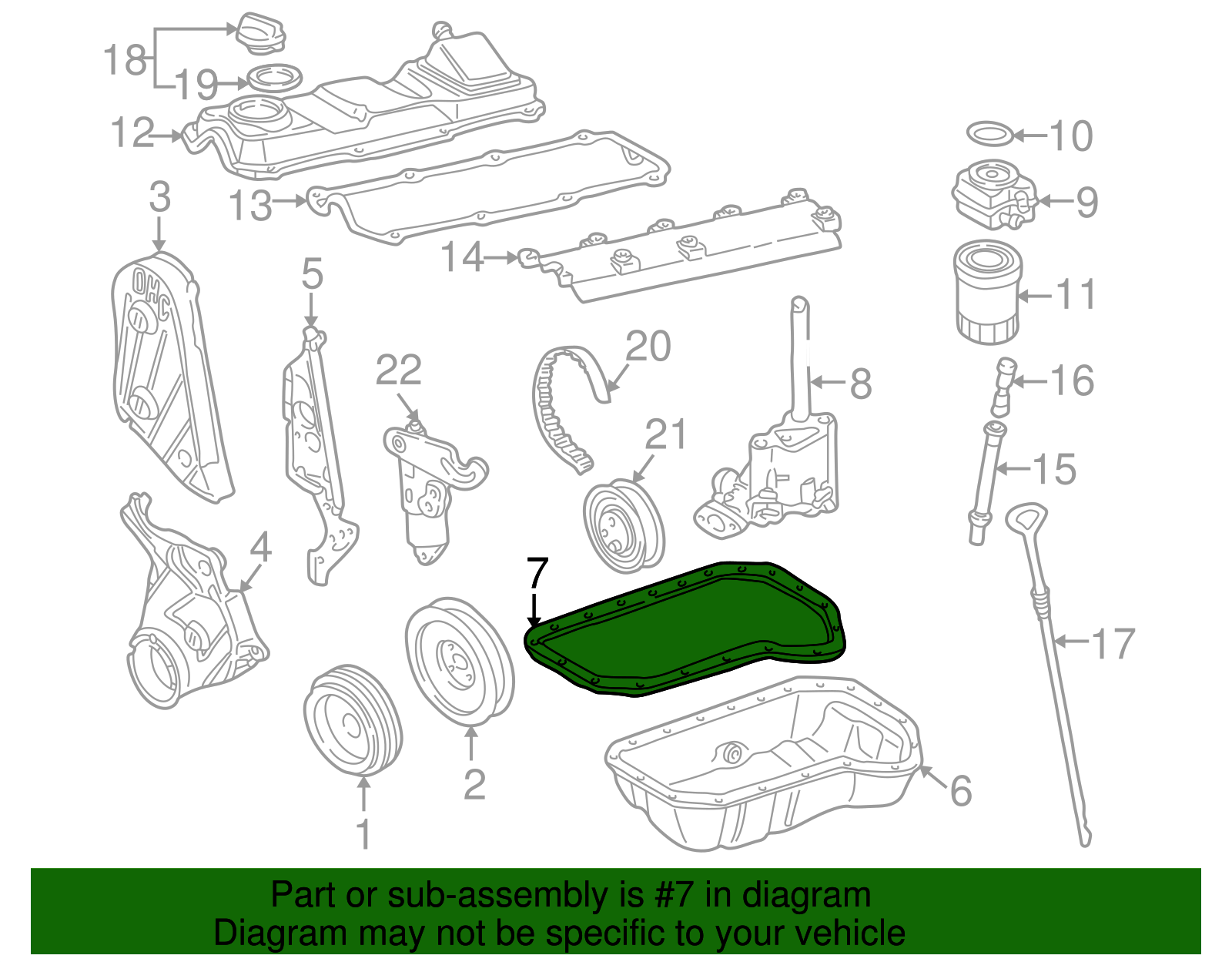 Oil Pan Gasket - Volkswagen (044-103-609-D)