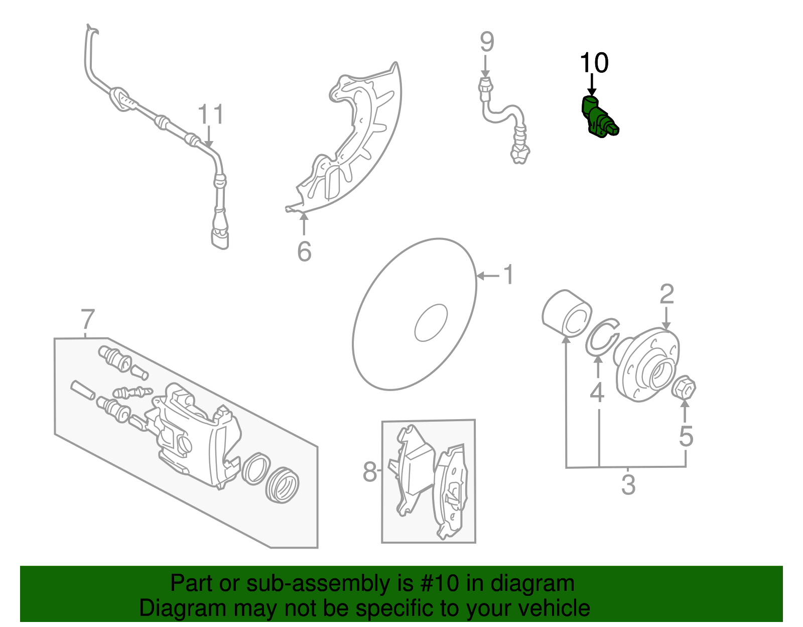ABS Wheel Speed Sensor - Volkswagen (1J0-927-804)