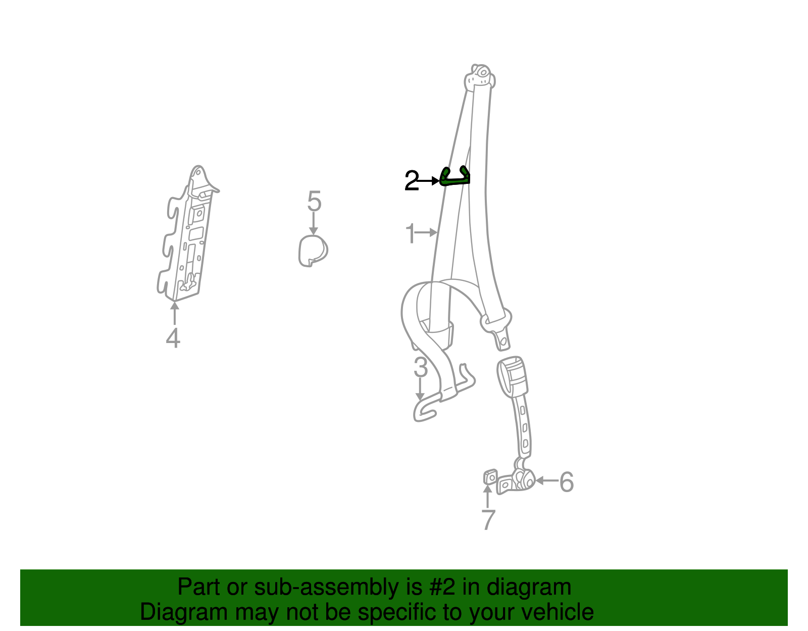 Belt & Retractor Guide - Volkswagen (1C0-857-817-B)