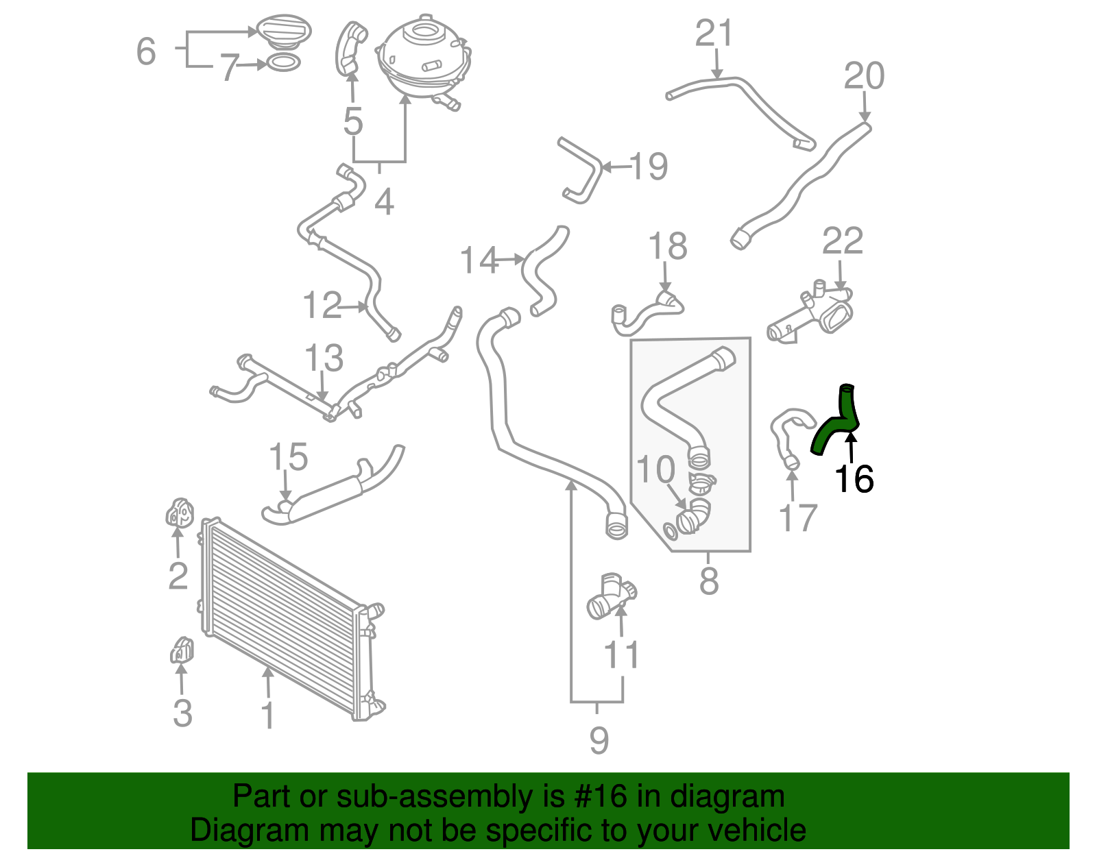 Hose - Volkswagen (1C0-121-096-A)