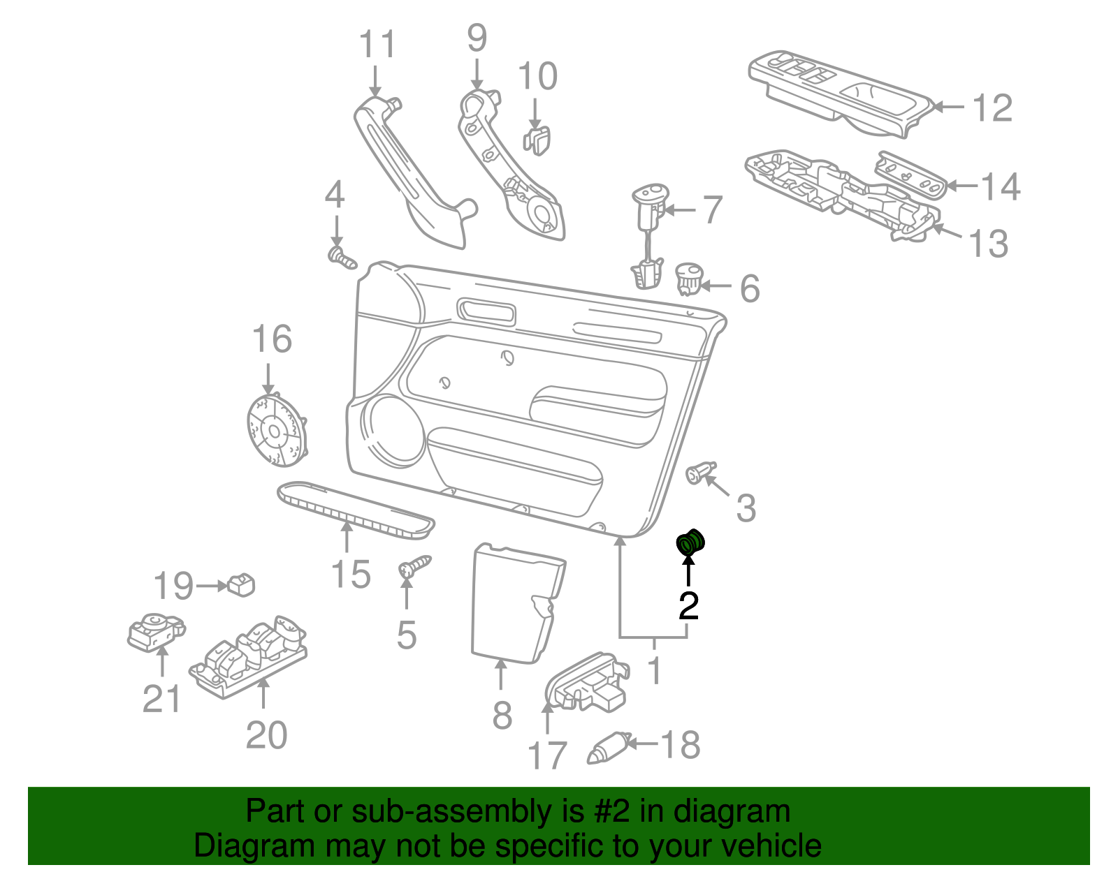 Door Trim Panel Clip - Volkswagen (3B0-868-243)