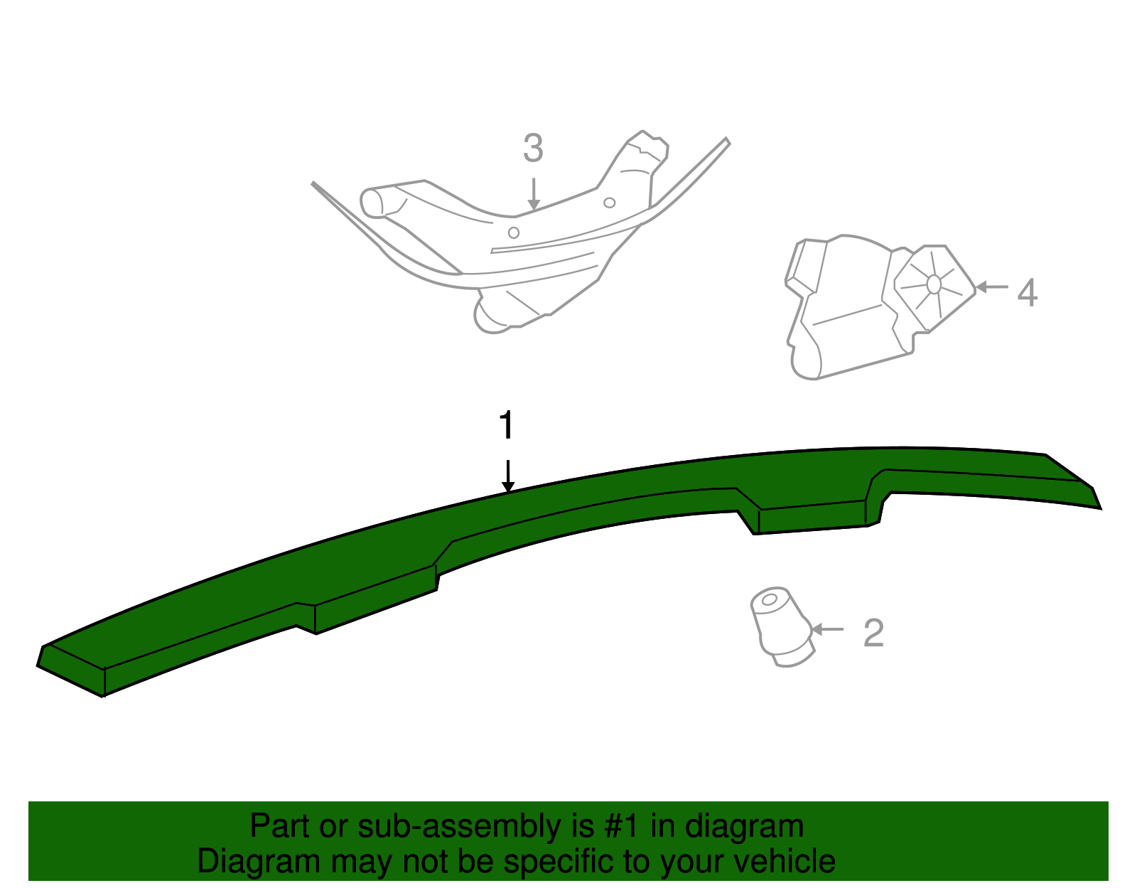 Spoiler - Volkswagen (1C0-827-931-A-041)