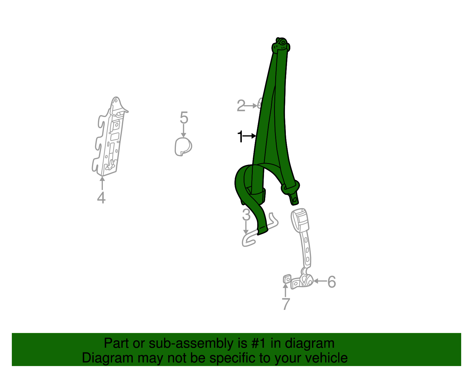 Lap & Shoulder Belt - Volkswagen (1C1-857-705-M-HCP)