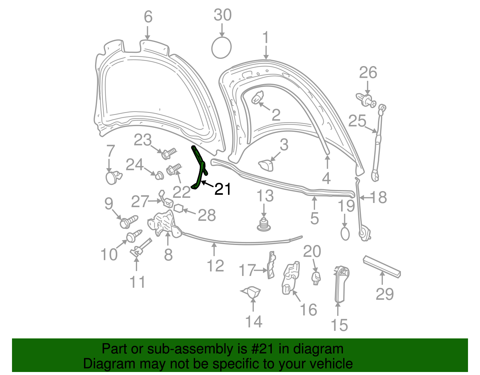 Hinge - Volkswagen (1C0-823-302-H)