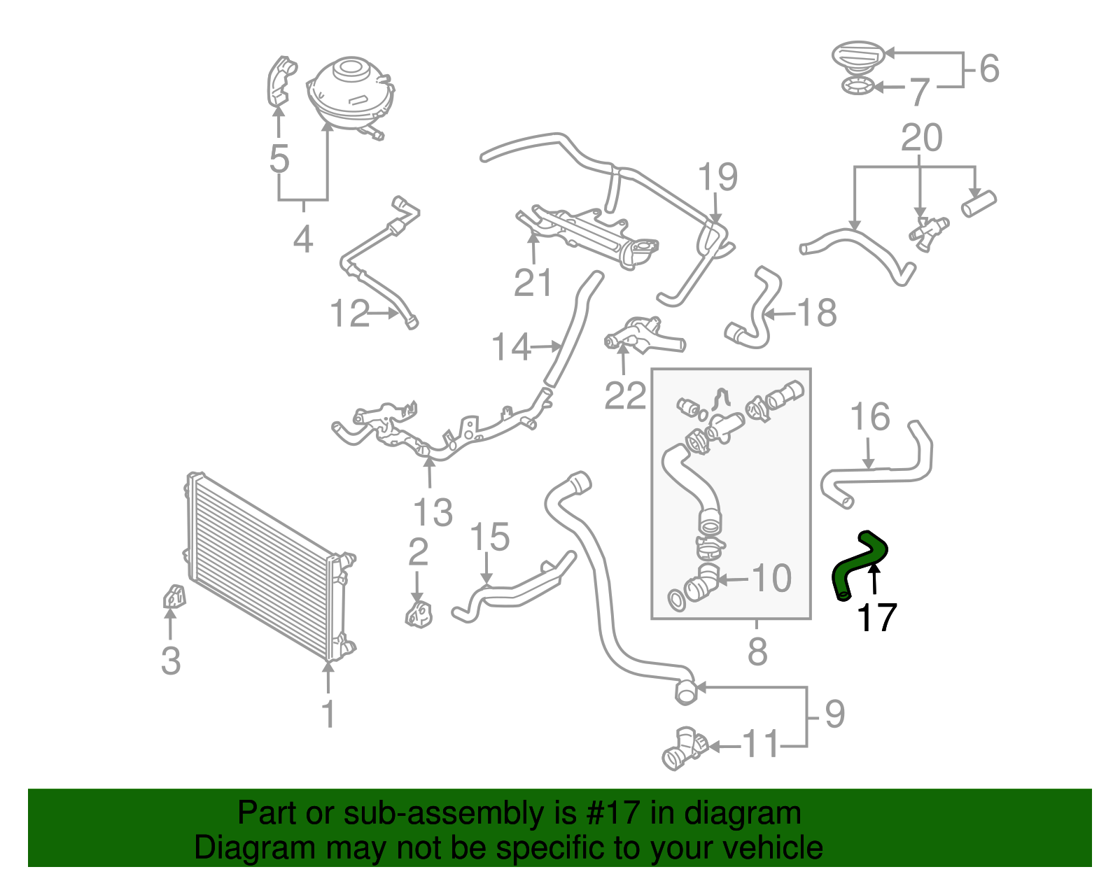 Hose - Volkswagen (1C0-121-058)