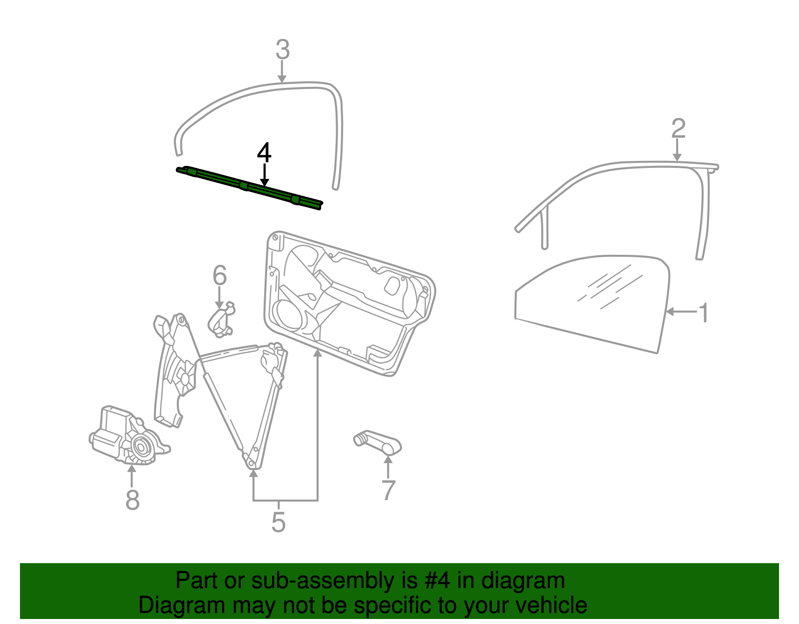Inner Weather-Strip - Volkswagen (1C0-837-471-B-B41)