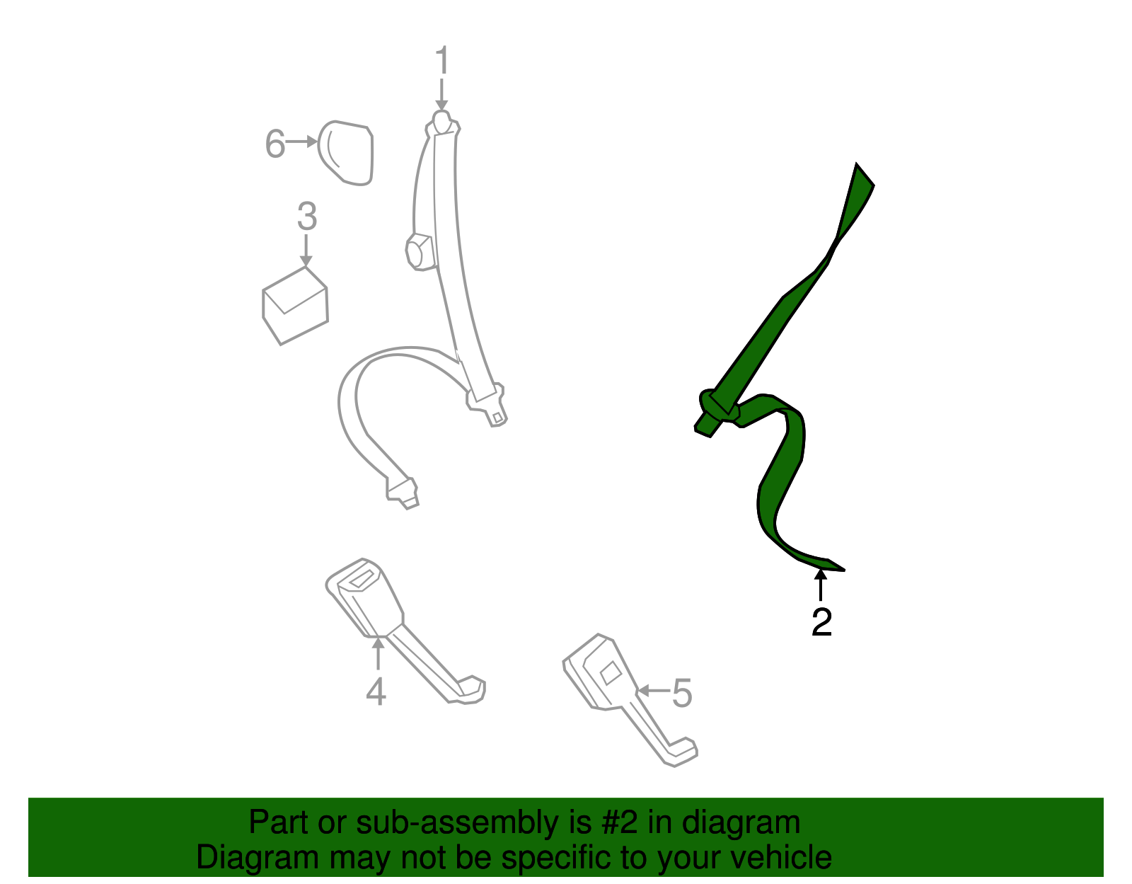 Lap & Shoulder Belt - Volkswagen (1C0-857-805-D-HCP)
